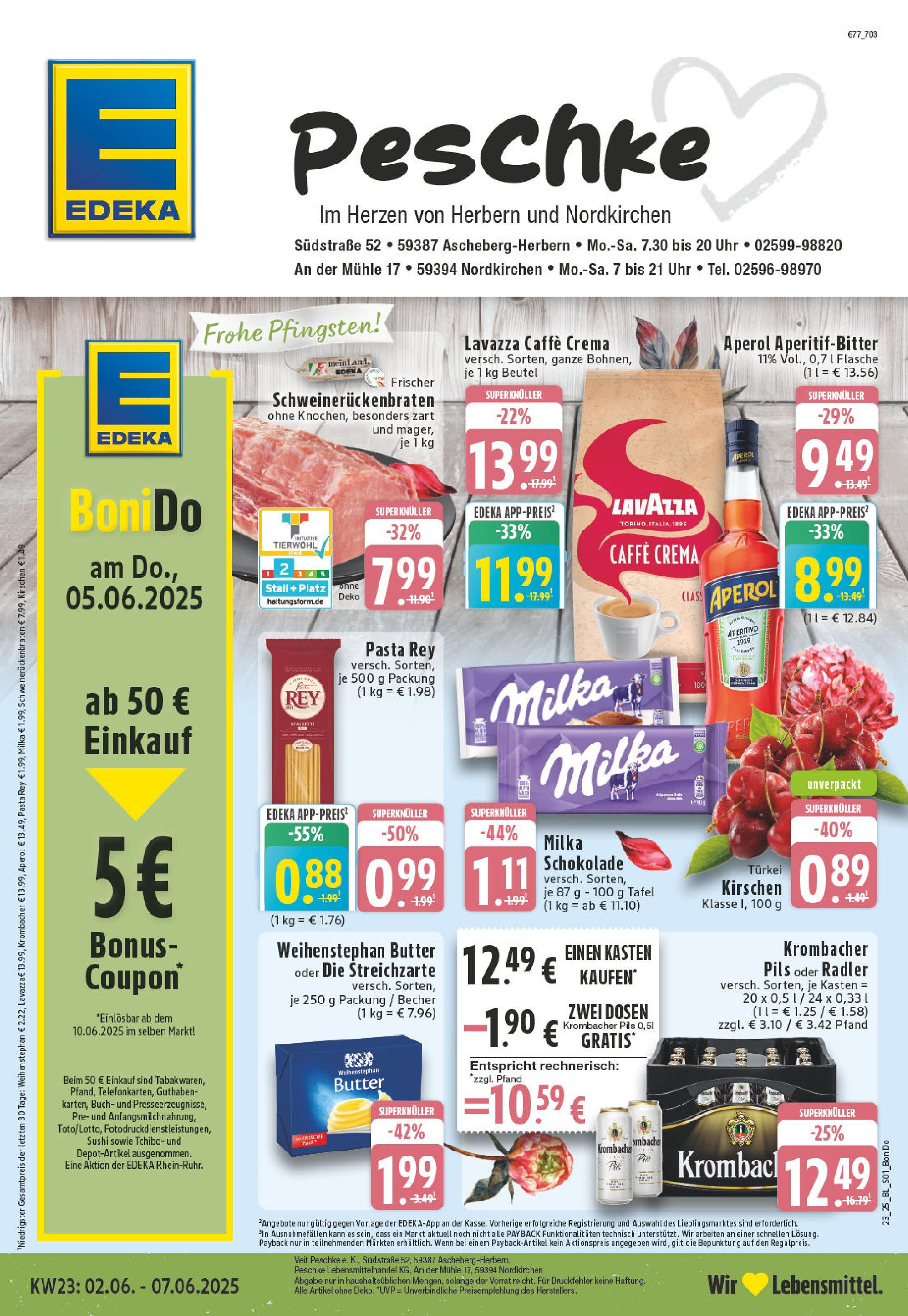 EDEKA Prospekt ab 01.06.2025 - Prospekt Ascheberg-Herbern Online Vorschau von dem Prospekt des Geschäftes Edeka, gültig ab dem 01.06.2025