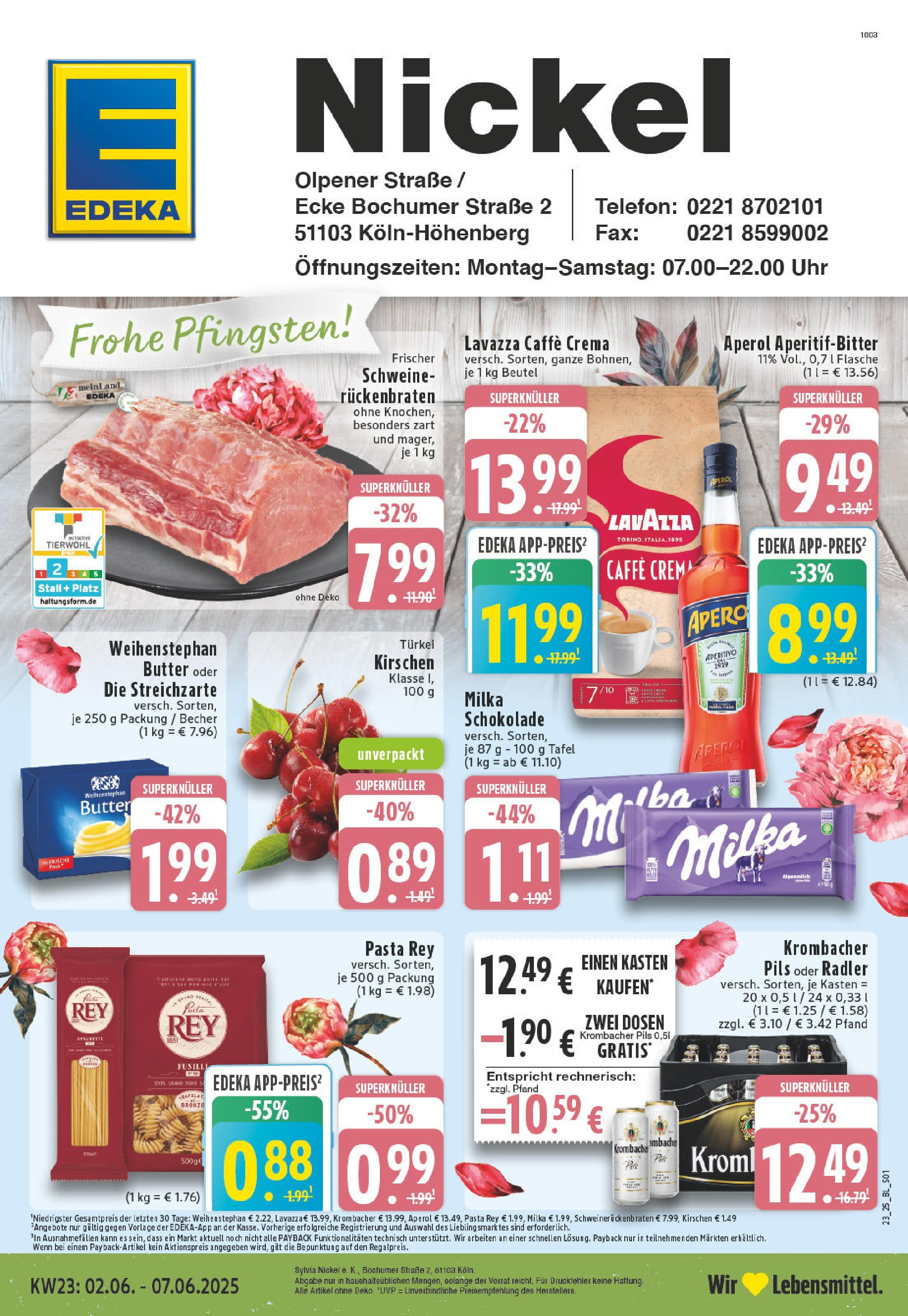 EDEKA Prospekt ab 02.06.2025 - Prospekt Köln Online Vorschau von dem Prospekt des Geschäftes Edeka, gültig ab dem 02.06.2025