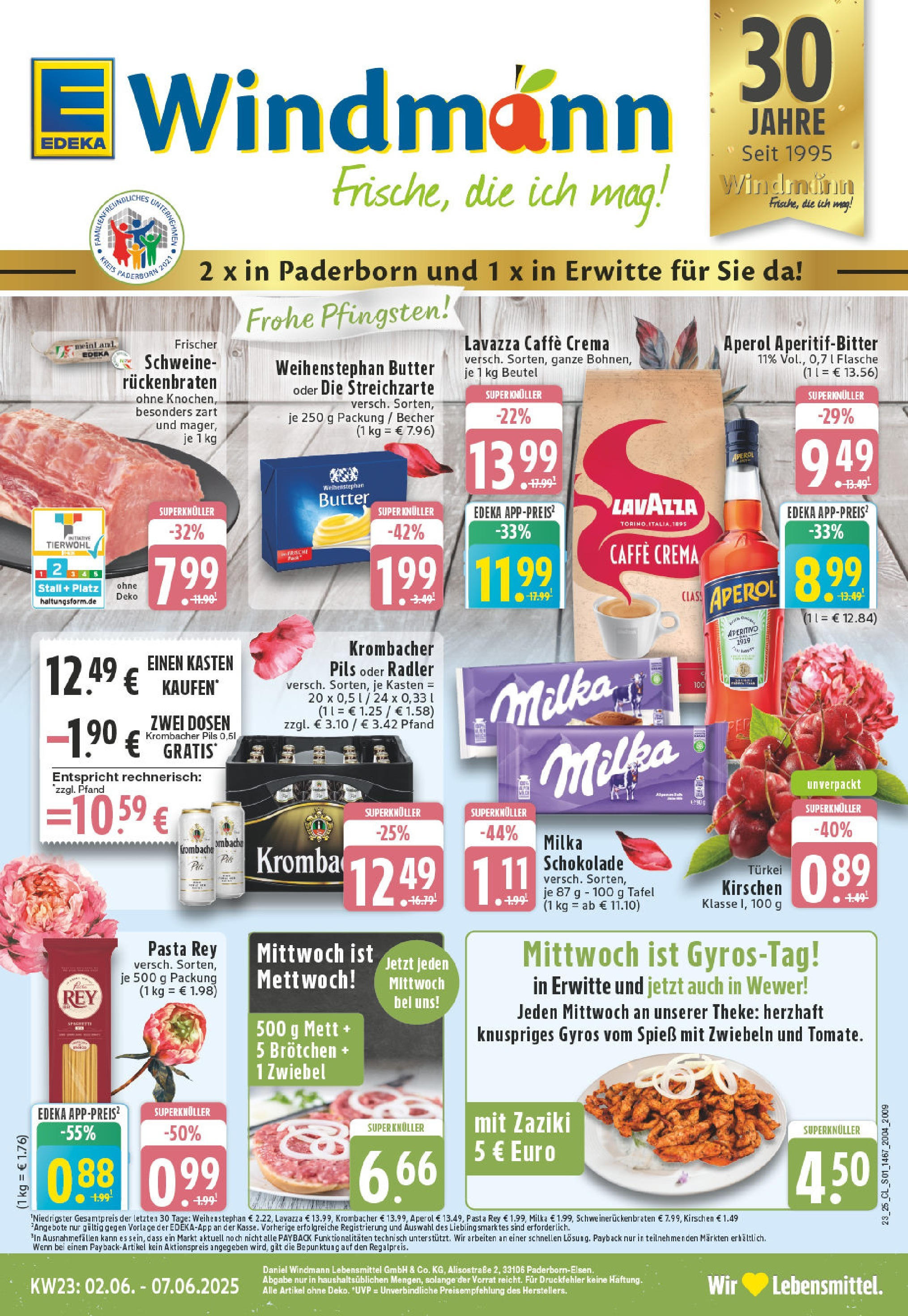 EDEKA Prospekt ab 01.06.2025 - Prospekt Paderborn-Elsen Online Vorschau von dem Prospekt des Geschäftes Edeka, gültig ab dem 01.06.2025