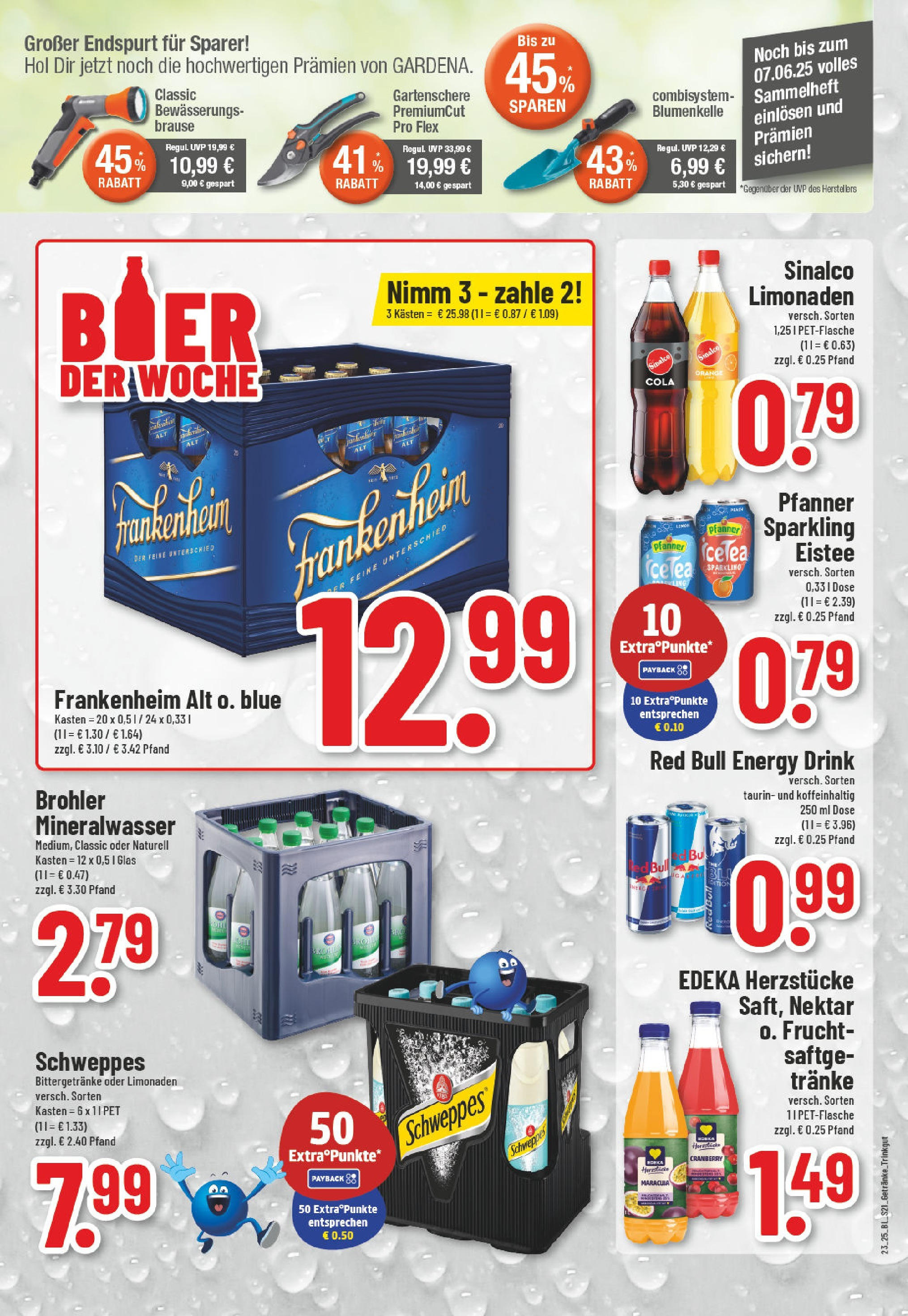 Edeka prospekt Telgte	 (ab 01.06.2025) » Angebote Online | Seite: 21 | Produkte: Sinalco, Cola, Pfanner eistee, Schweppes