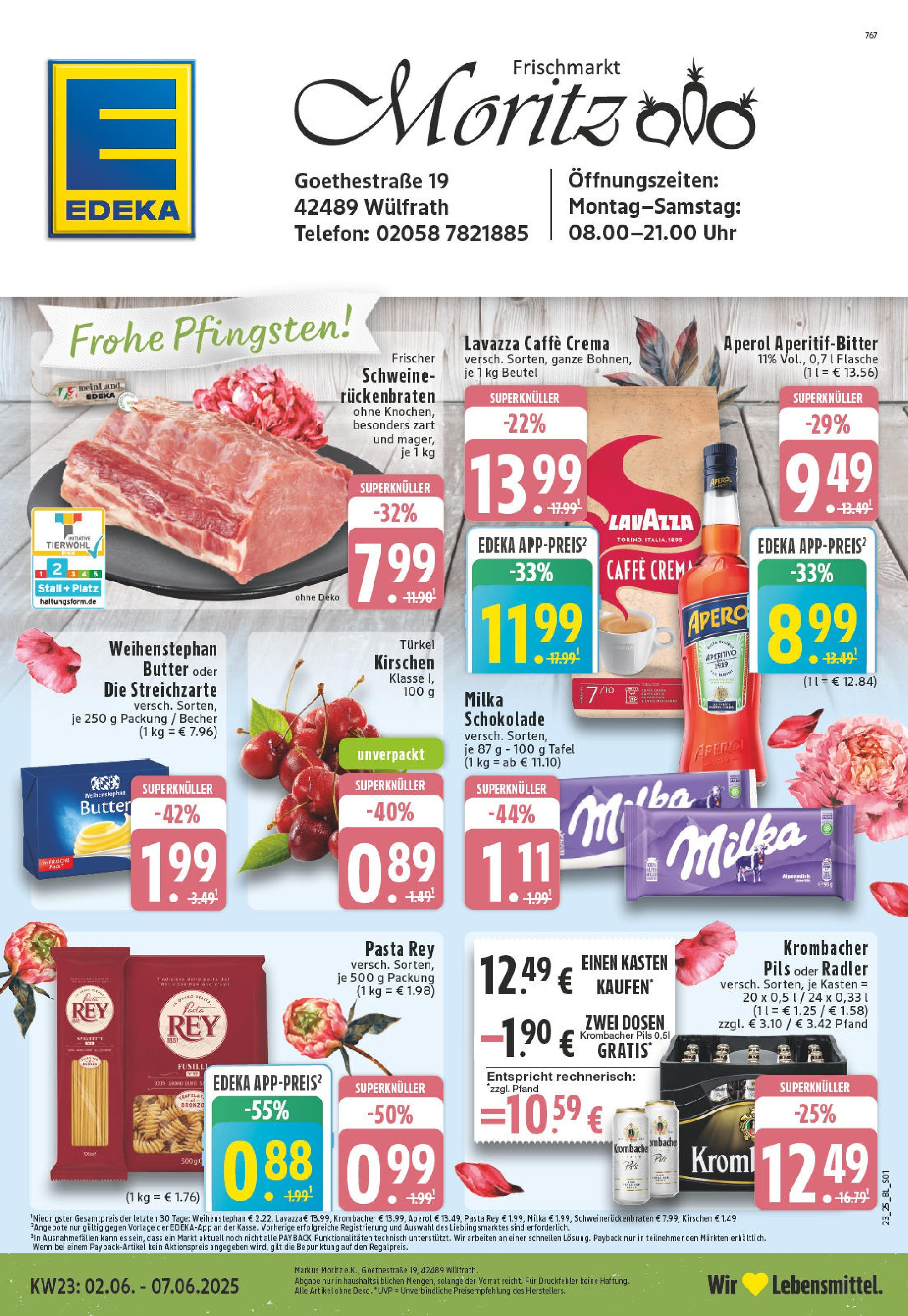 EDEKA Prospekt ab 01.06.2025 - Prospekt Wülfrath Online Vorschau von dem Prospekt des Geschäftes Edeka, gültig ab dem 01.06.2025