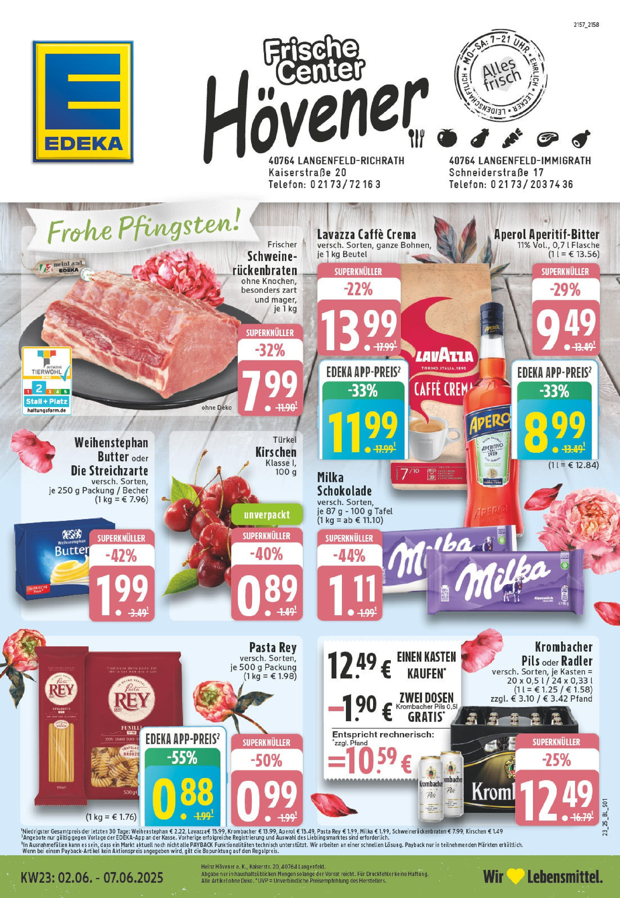 EDEKA Prospekt ab 01.06.2025 - Prospekt Langenfeld - Immigrath Online Vorschau von dem Prospekt des Geschäftes Edeka, gültig ab dem 01.06.2025