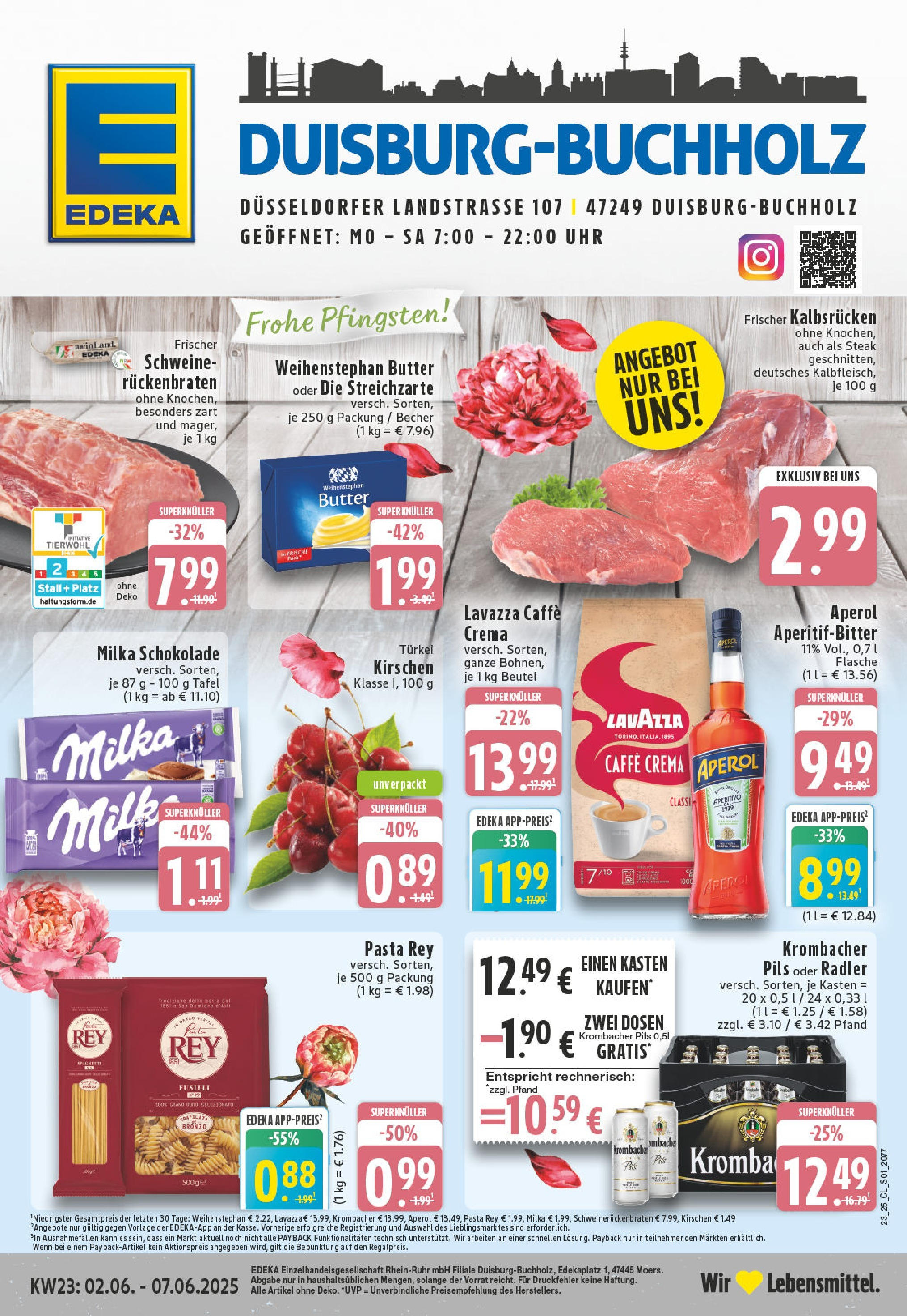 EDEKA Prospekt ab 01.06.2025 - Prospekt Duisburg Online Vorschau von dem Prospekt des Geschäftes Edeka, gültig ab dem 01.06.2025