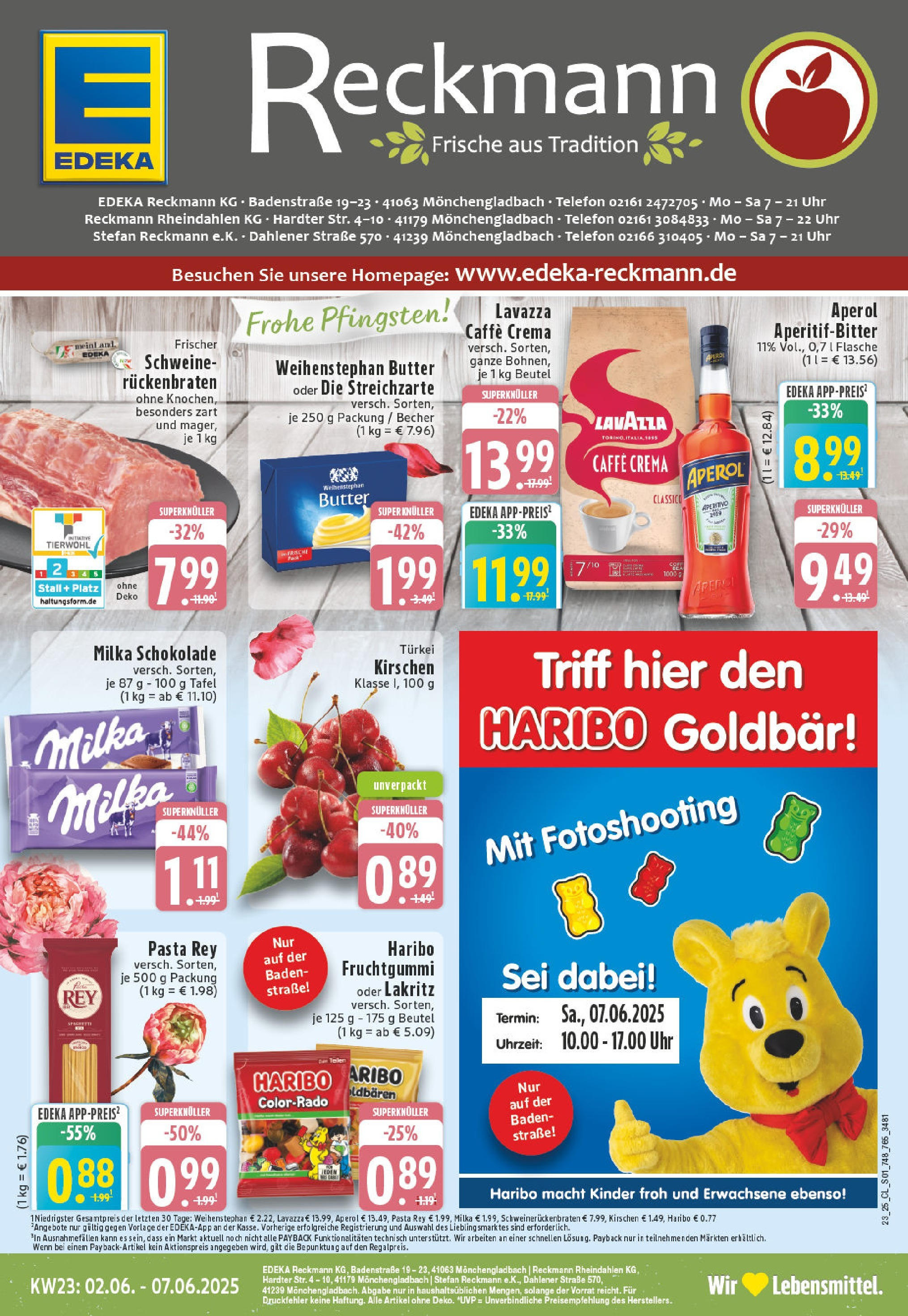 EDEKA Prospekt ab 01.06.2025 - Prospekt Mönchengladbach-Rheydt Online Vorschau von dem Prospekt des Geschäftes Edeka, gültig ab dem 01.06.2025