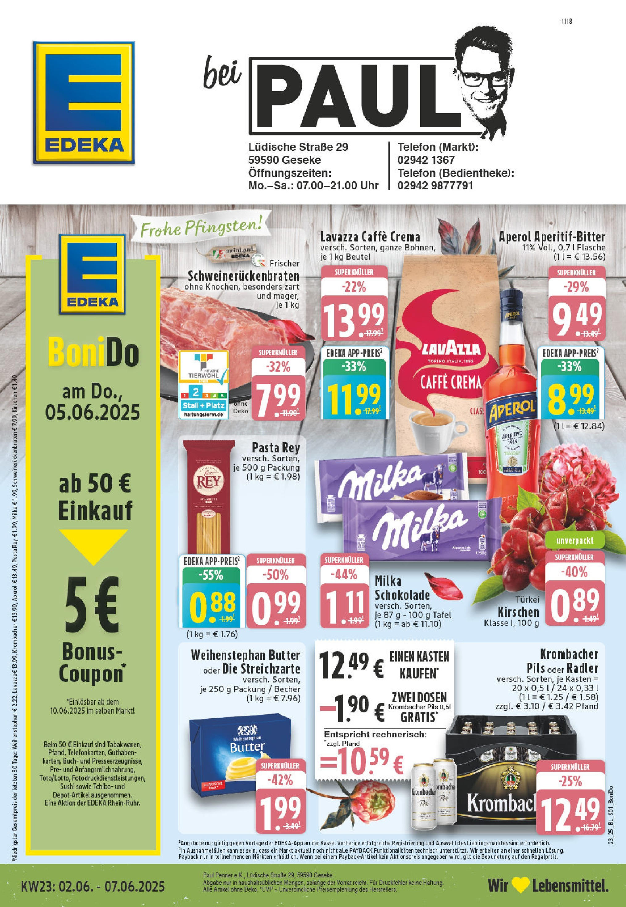 EDEKA Prospekt ab 01.06.2025 - Prospekt Geseke Online Vorschau von dem Prospekt des Geschäftes Edeka, gültig ab dem 01.06.2025