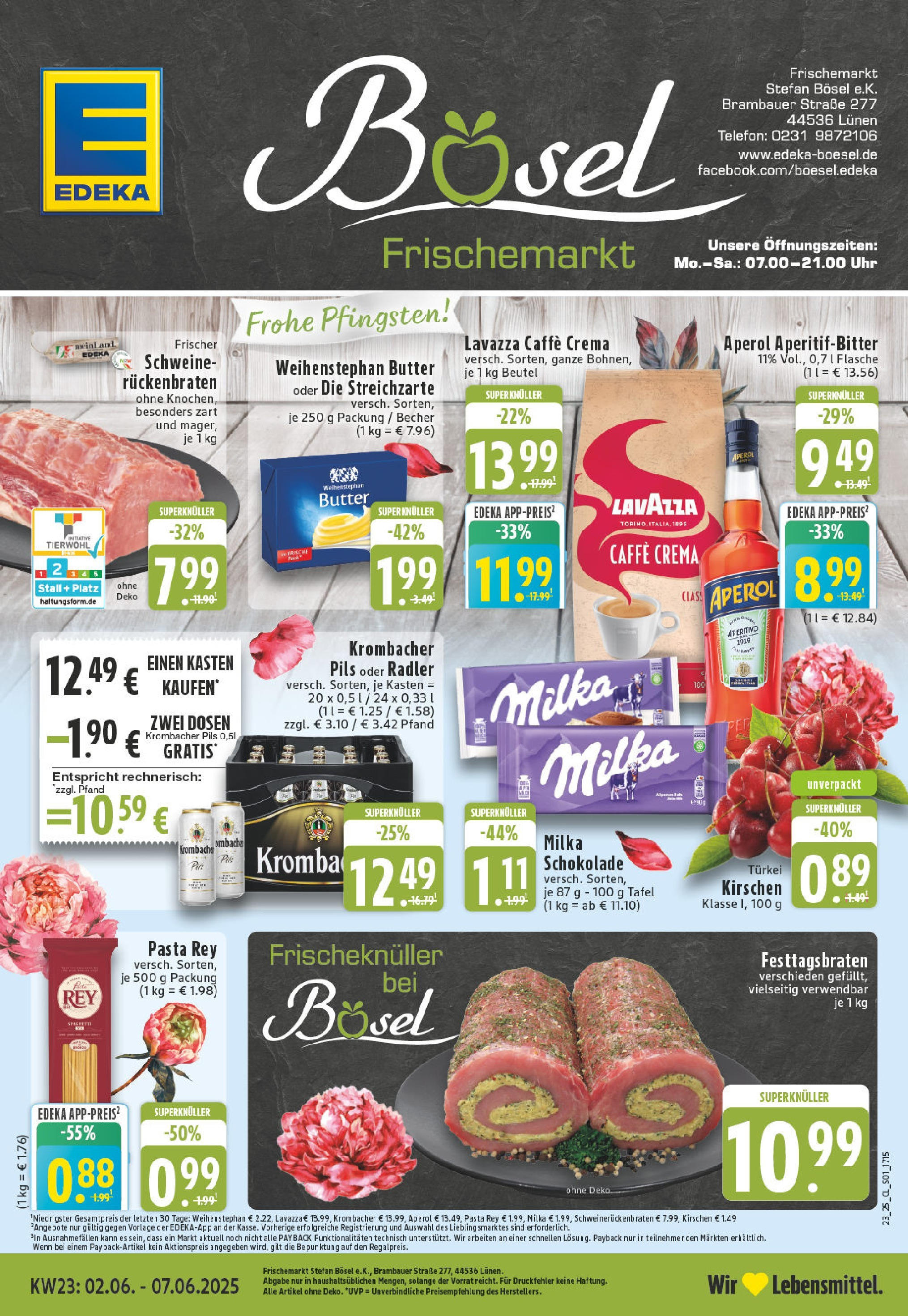 EDEKA Prospekt ab 01.06.2025 - Prospekt Lünen-Brambauer Online Vorschau von dem Prospekt des Geschäftes Edeka, gültig ab dem 01.06.2025