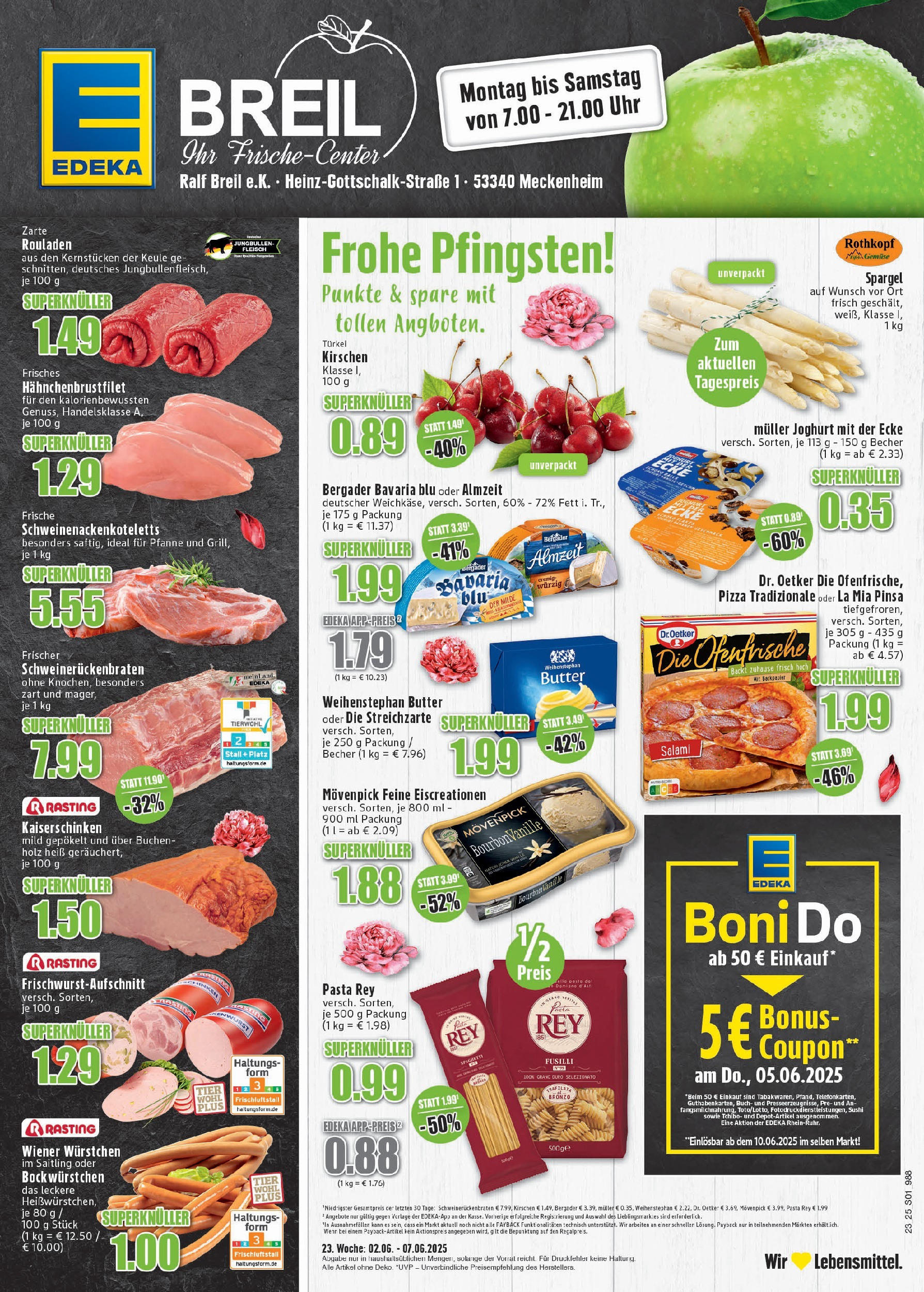 EDEKA Prospekt ab 01.06.2025 - Prospekt Meckenheim Online Vorschau von dem Prospekt des Geschäftes Edeka, gültig ab dem 01.06.2025