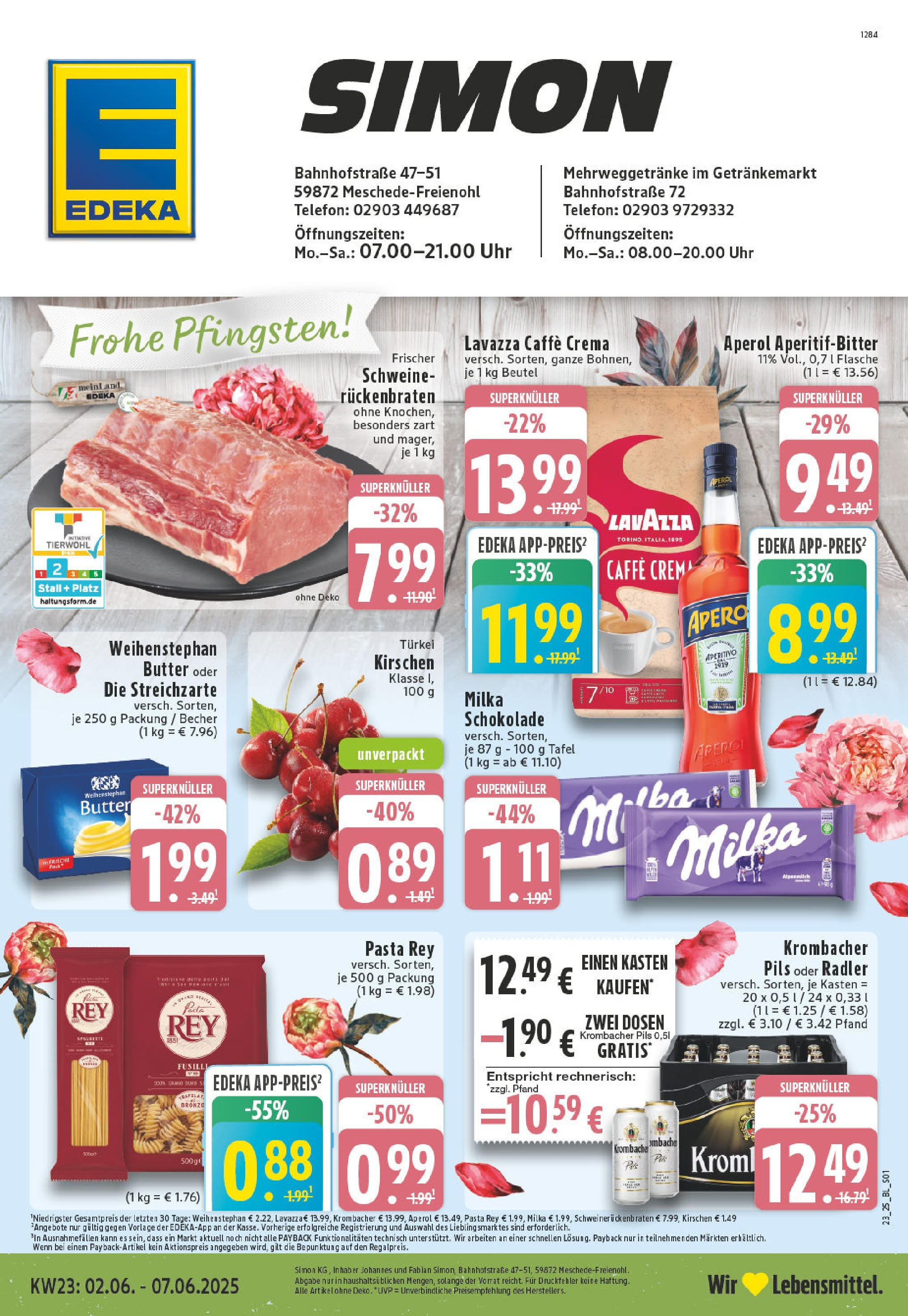 EDEKA Prospekt ab 01.06.2025 - Prospekt Meschede - Freienohl Online Vorschau von dem Prospekt des Geschäftes Edeka, gültig ab dem 01.06.2025
