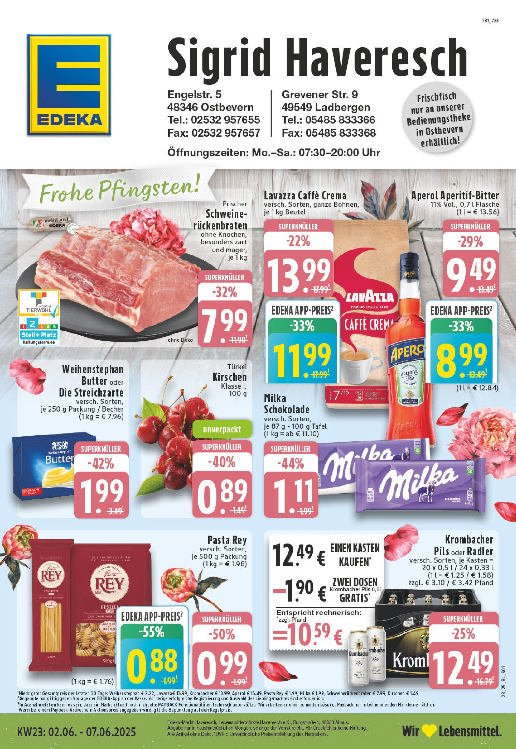 EDEKA Prospekt ab 01.06.2025 - Prospekt Ostbevern Online Vorschau von dem Prospekt des Geschäftes Edeka, gültig ab dem 01.06.2025