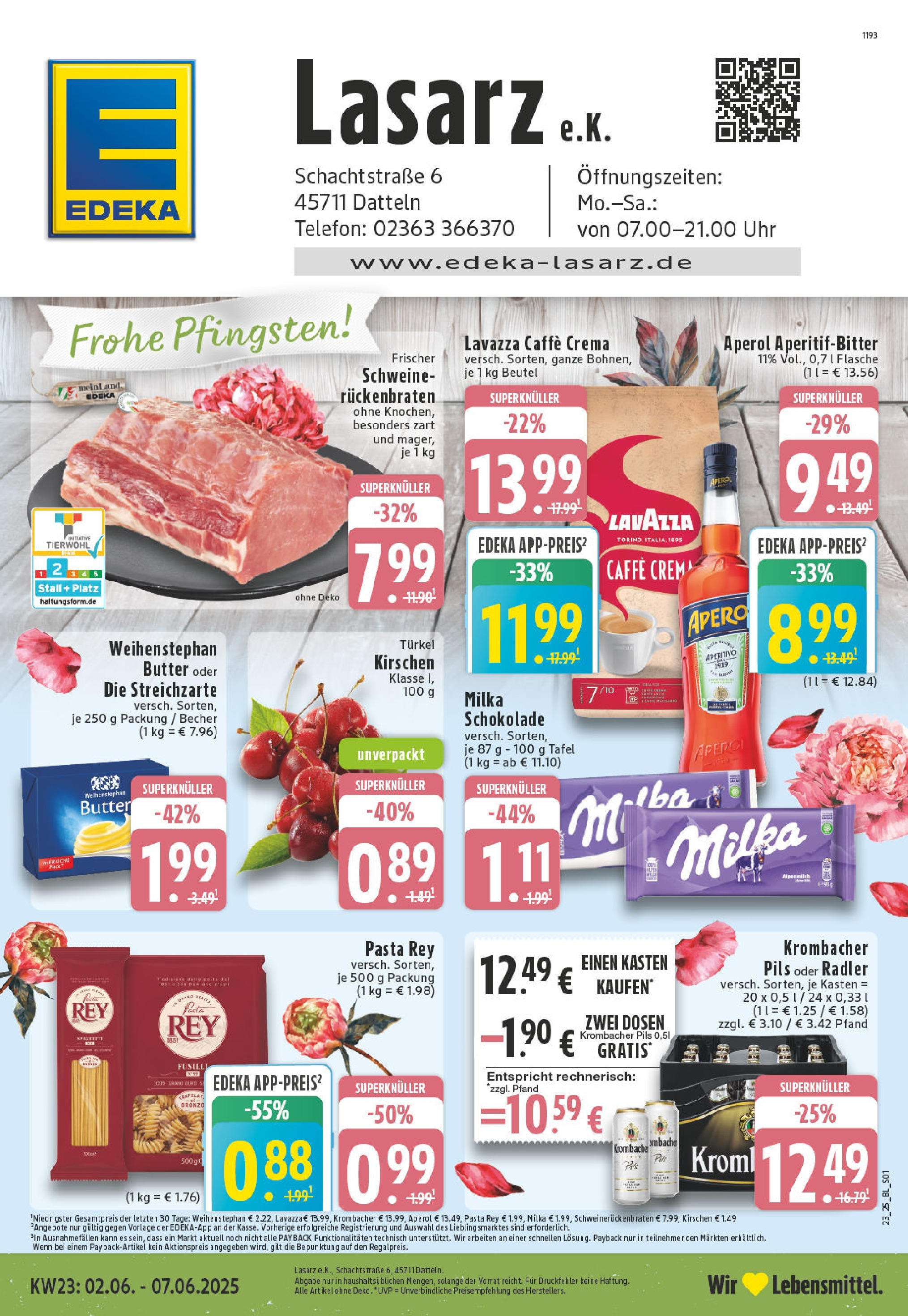 EDEKA Prospekt ab 01.06.2025 - Prospekt Datteln Online Vorschau von dem Prospekt des Geschäftes Edeka, gültig ab dem 01.06.2025