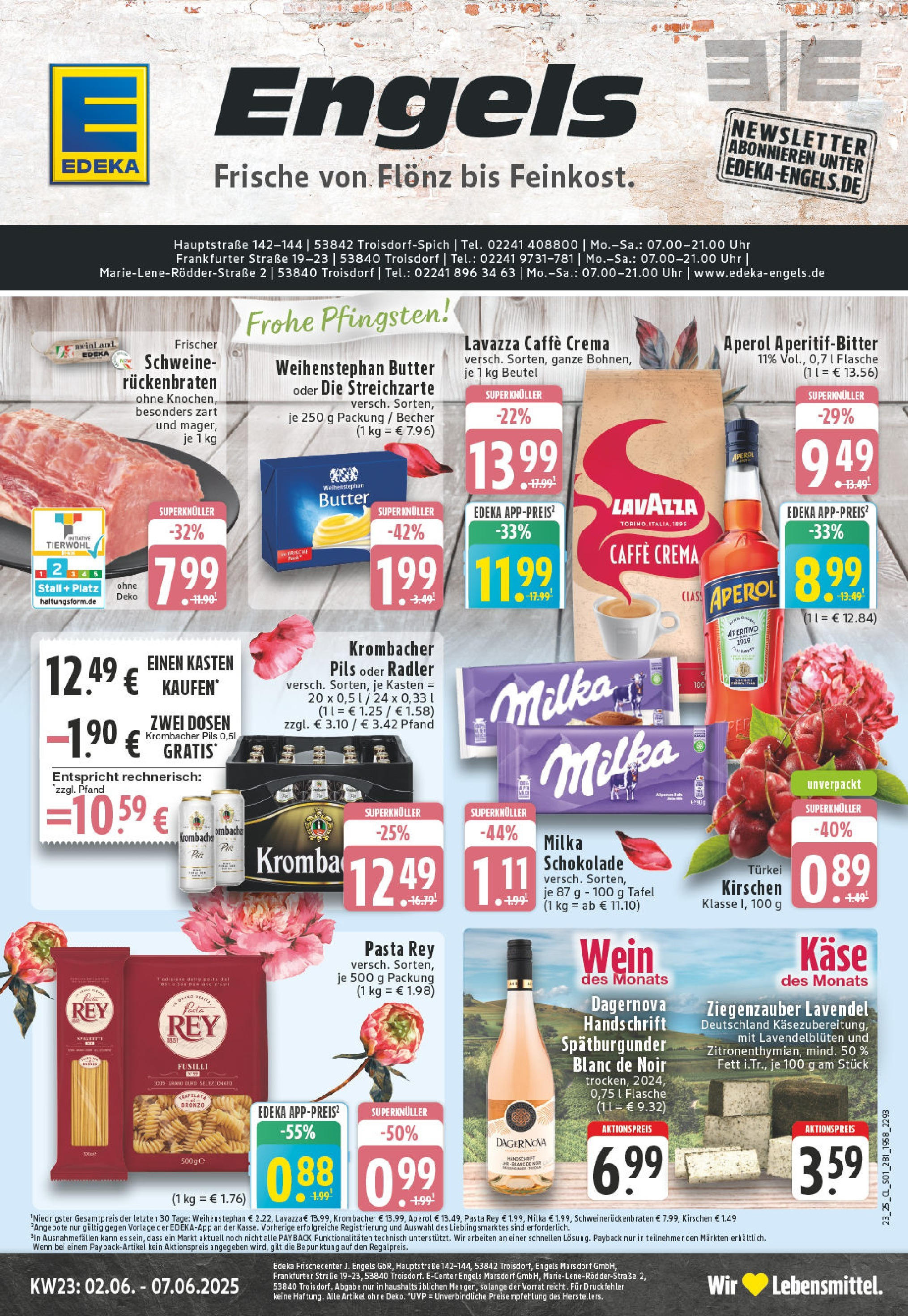 EDEKA Prospekt ab 01.06.2025 - Prospekt Troisdorf Online Vorschau von dem Prospekt des Geschäftes Edeka, gültig ab dem 01.06.2025
