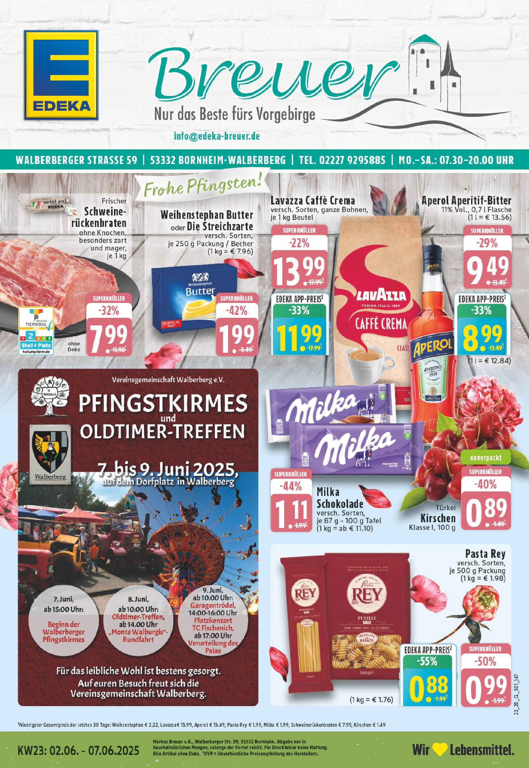EDEKA Prospekt ab 01.06.2025 - Prospekt Bornheim-Walberberg Online Vorschau von dem Prospekt des Geschäftes Edeka, gültig ab dem 01.06.2025