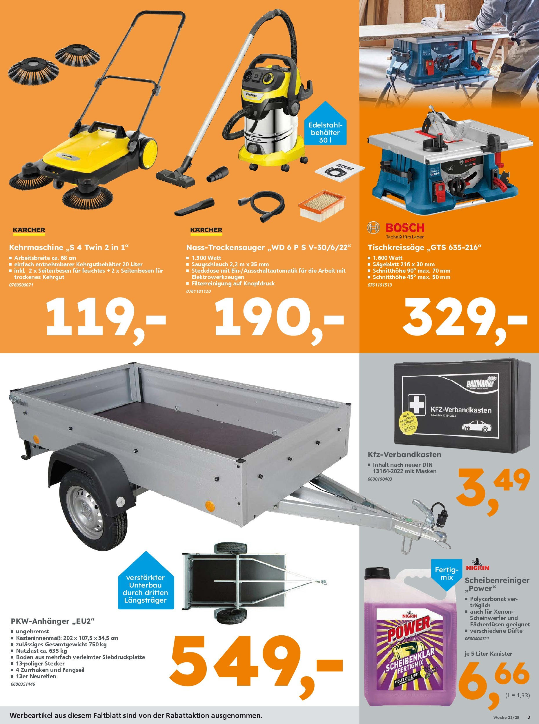 Globus Baumarkt prospekt Bergkamen	 (ab 01.06.2025) zum Blättern | Seite: 3 | Produkte: Bosch, Steckdose, Maske