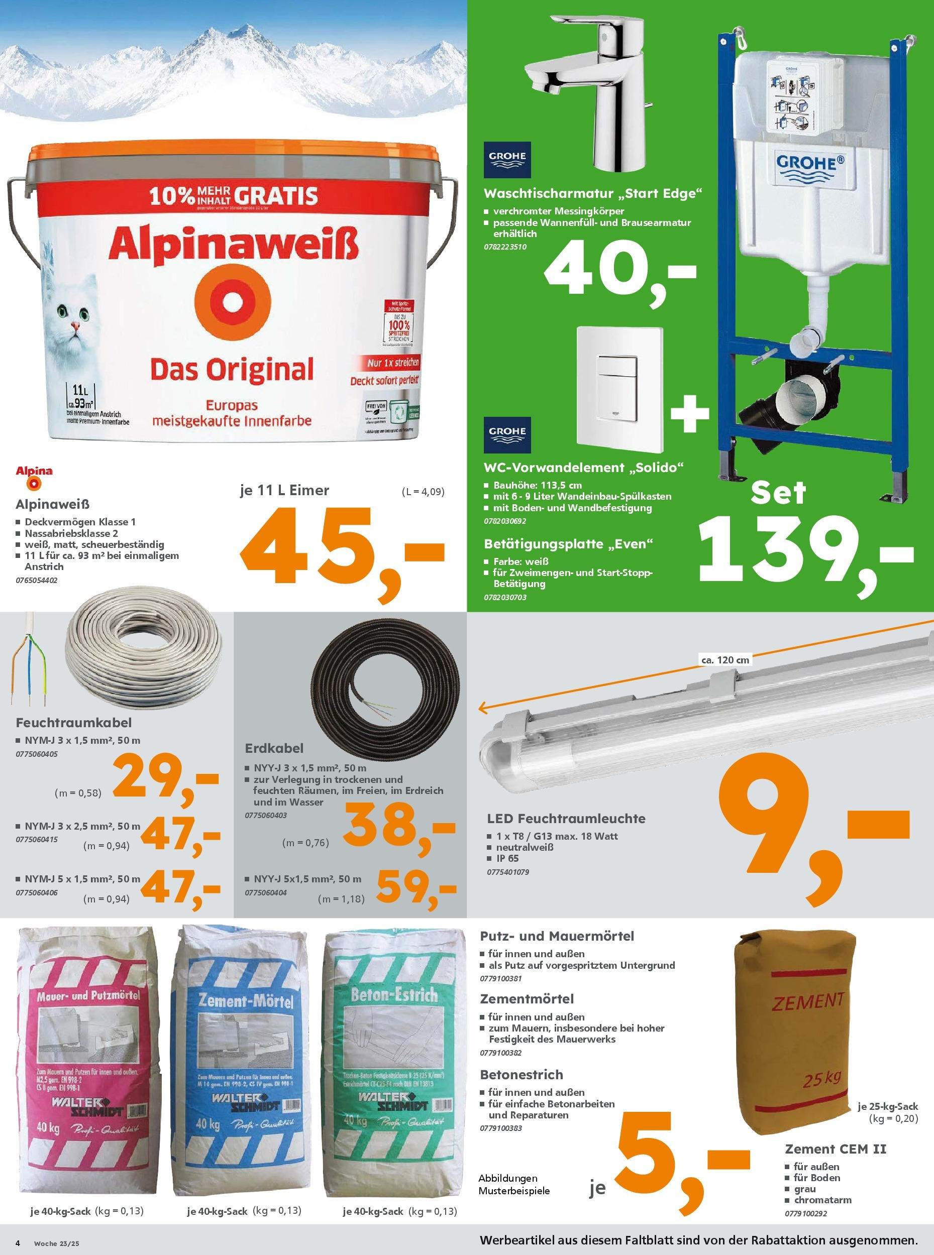 Globus Baumarkt prospekt Bergkamen	 (ab 01.06.2025) zum Blättern | Seite: 4 | Produkte: Wasser, TV