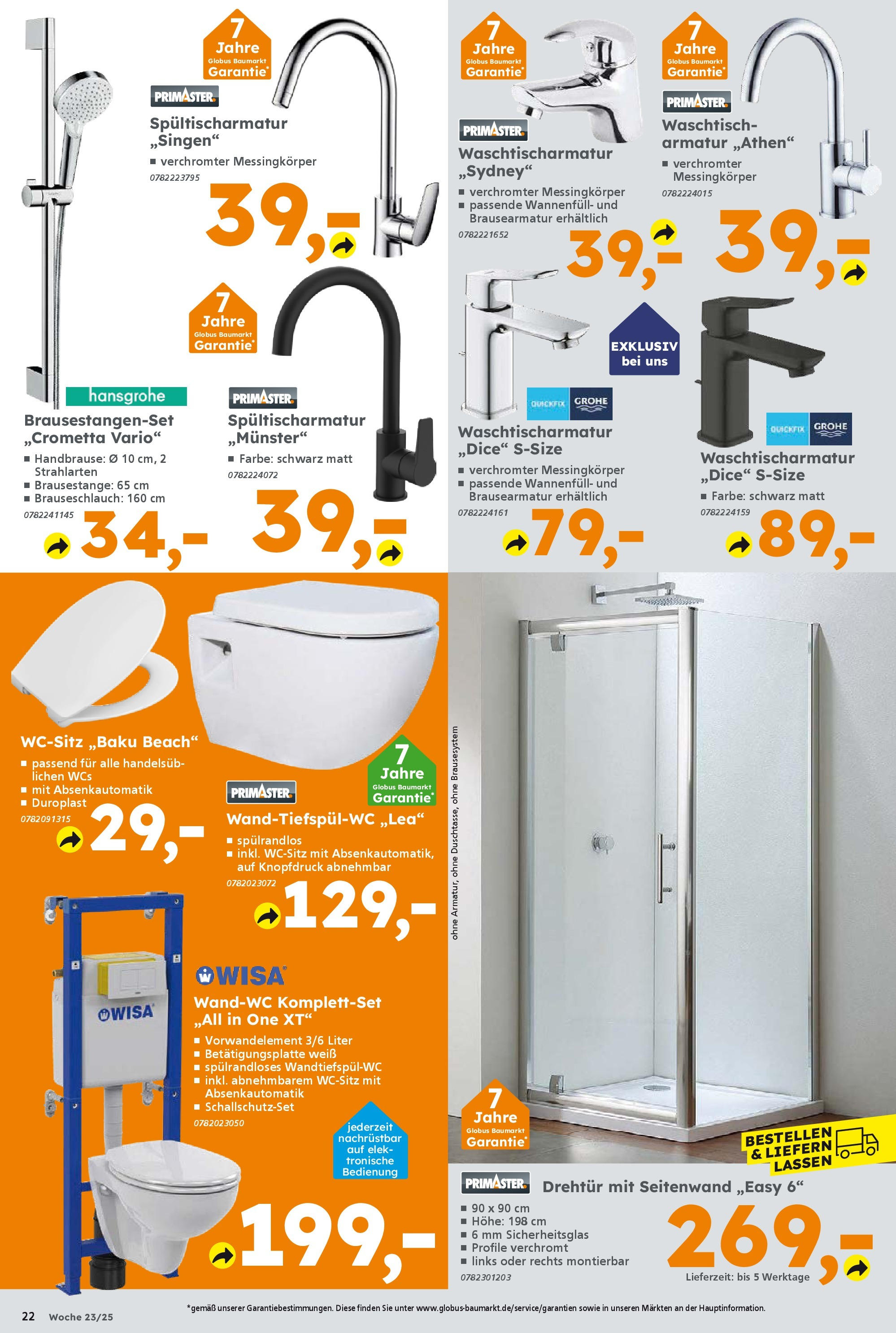 Globus Baumarkt prospekt Forchheim	 (ab 01.06.2025) zum Blättern | Seite: 22 | Produkte: Armatur, Waschtisch