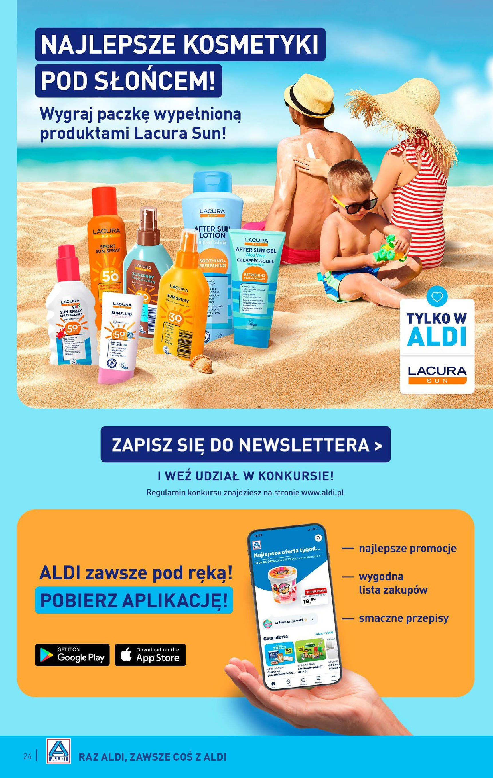 Aldi Gazetka od 02.06.2025 - Ulotka PDF, promocje | Strona: 24 | Produkty: Kosmetyki, Gorgonzola, Lody, Lotion