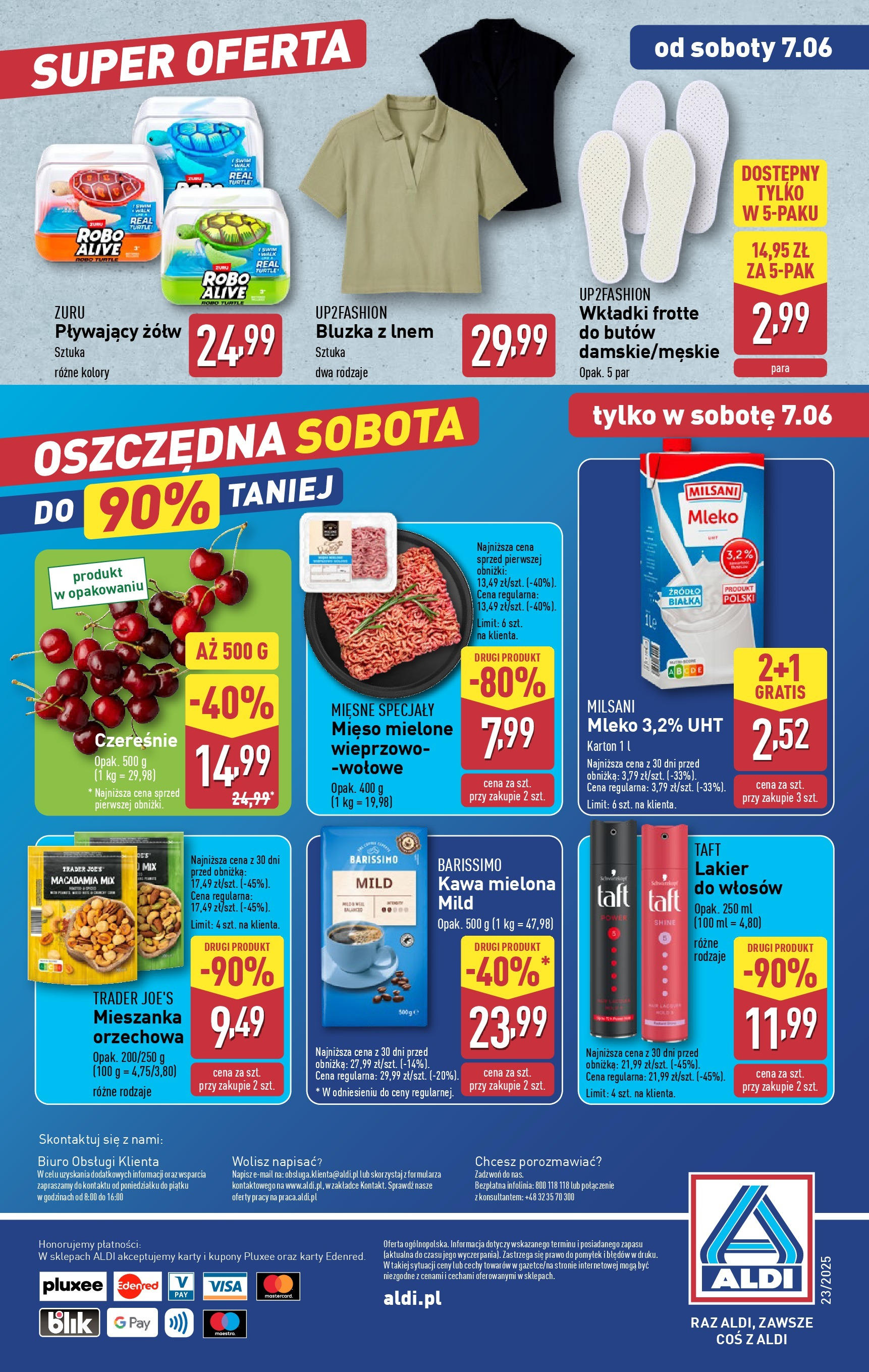 Aldi Gazetka od 02.06.2025 - Ulotka PDF, promocje | Strona: 38 | Produkty: Bluzka, Mięso mielone, Mleko, Lakier do włosów