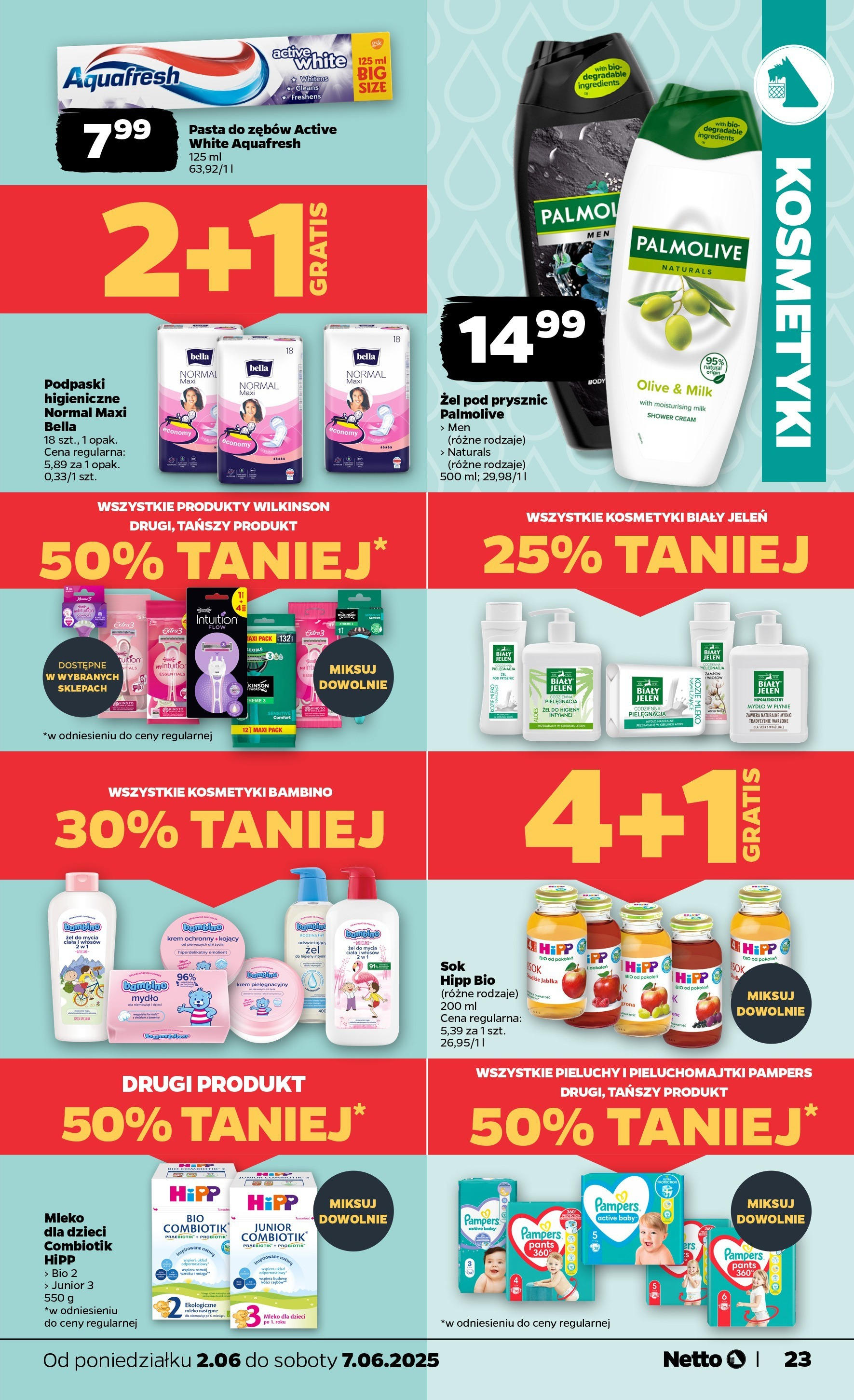 Netto gazetka - Spożywcza od 02.06.2025 - Aktualne promocje | Strona: 23 | Produkty: Mydło w płynie, Jeleń, Krem, Pasta do zębów