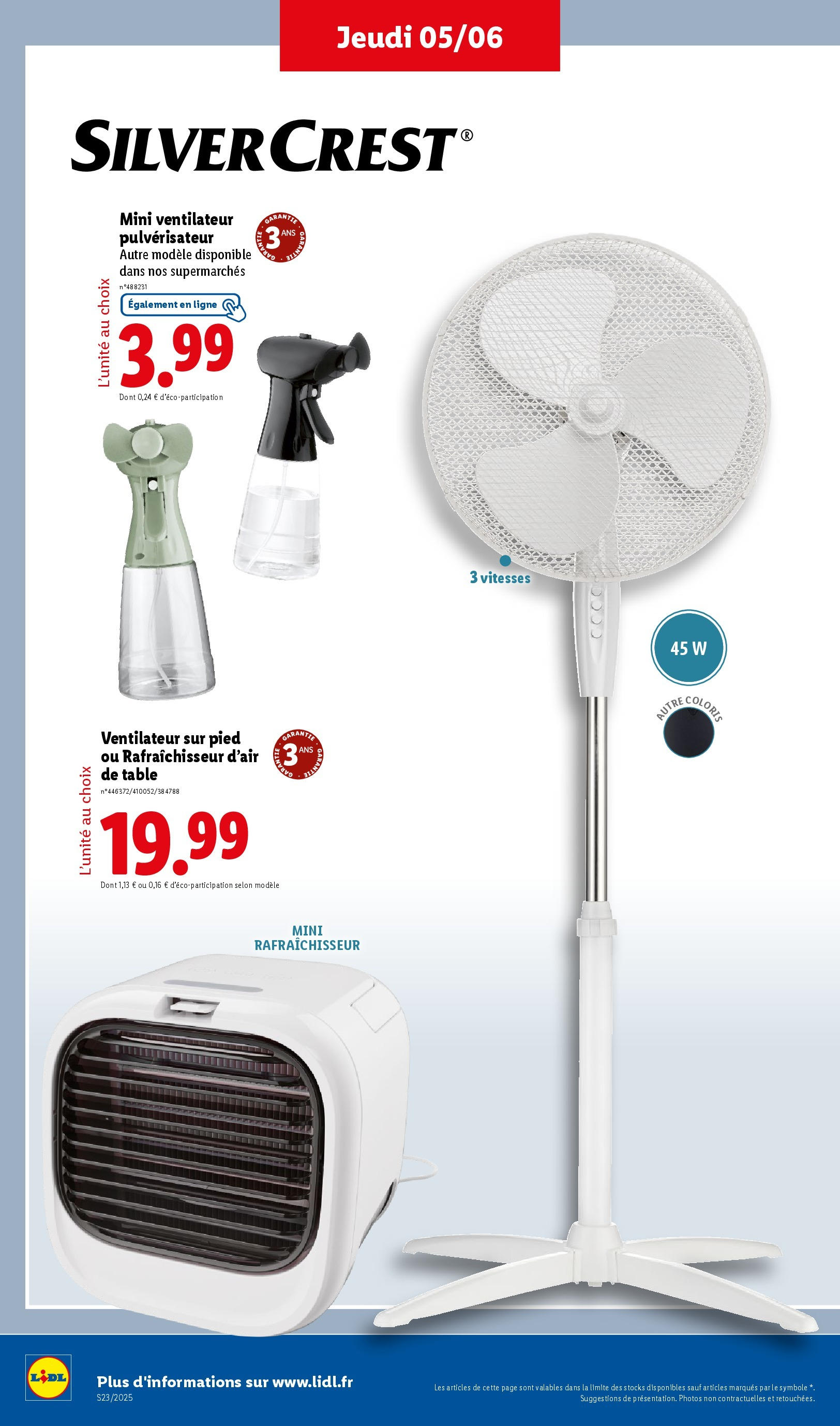Catalogue LIDL du 04/06/2025 | Promo prospectus en ligne | Page: 36 | Produits: Ventilateur sur pied, Ventilateur, Table