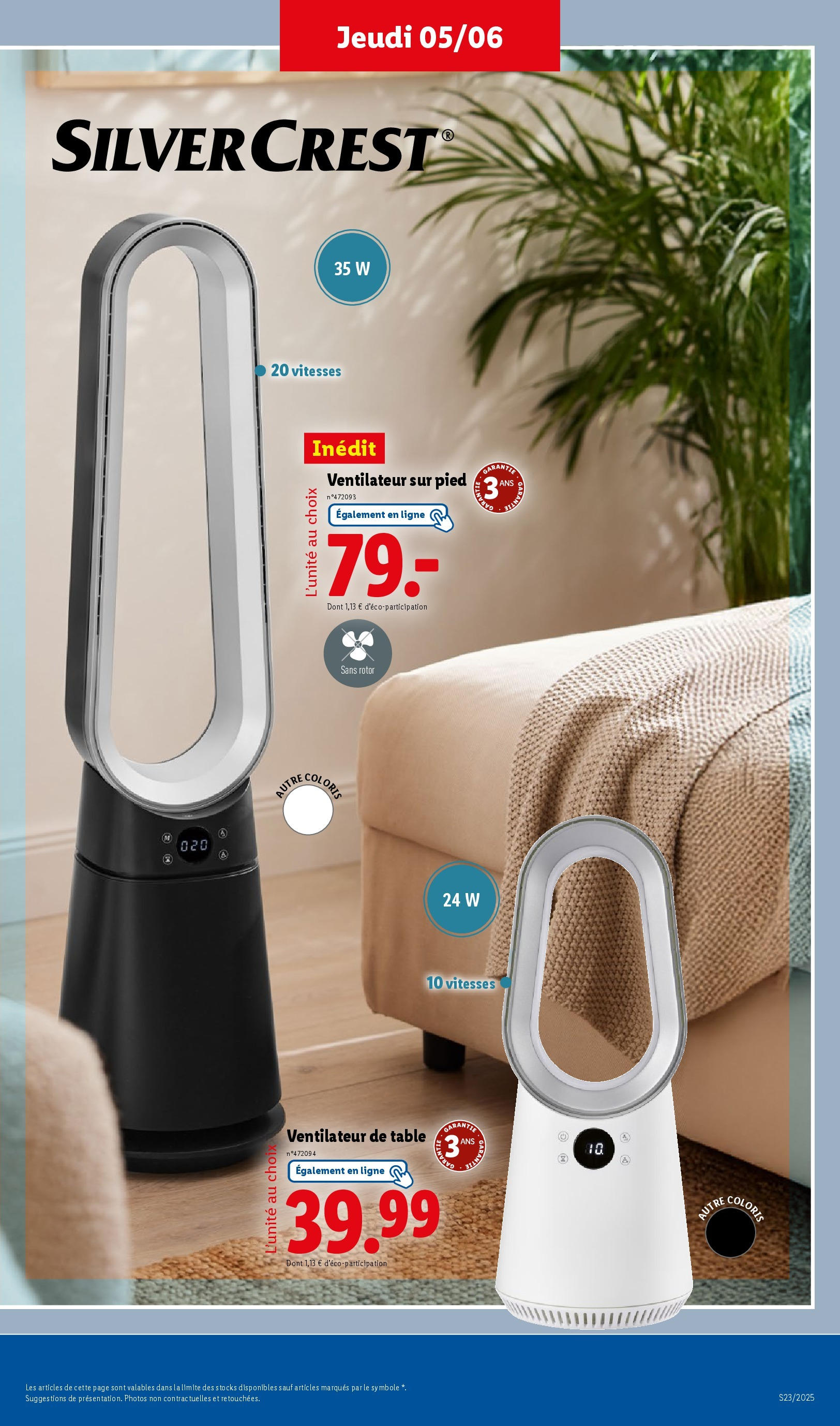 Catalogue LIDL du 04/06/2025 | Promo prospectus en ligne | Page: 37 | Produits: Ventilateur sur pied, Ventilateur, Table