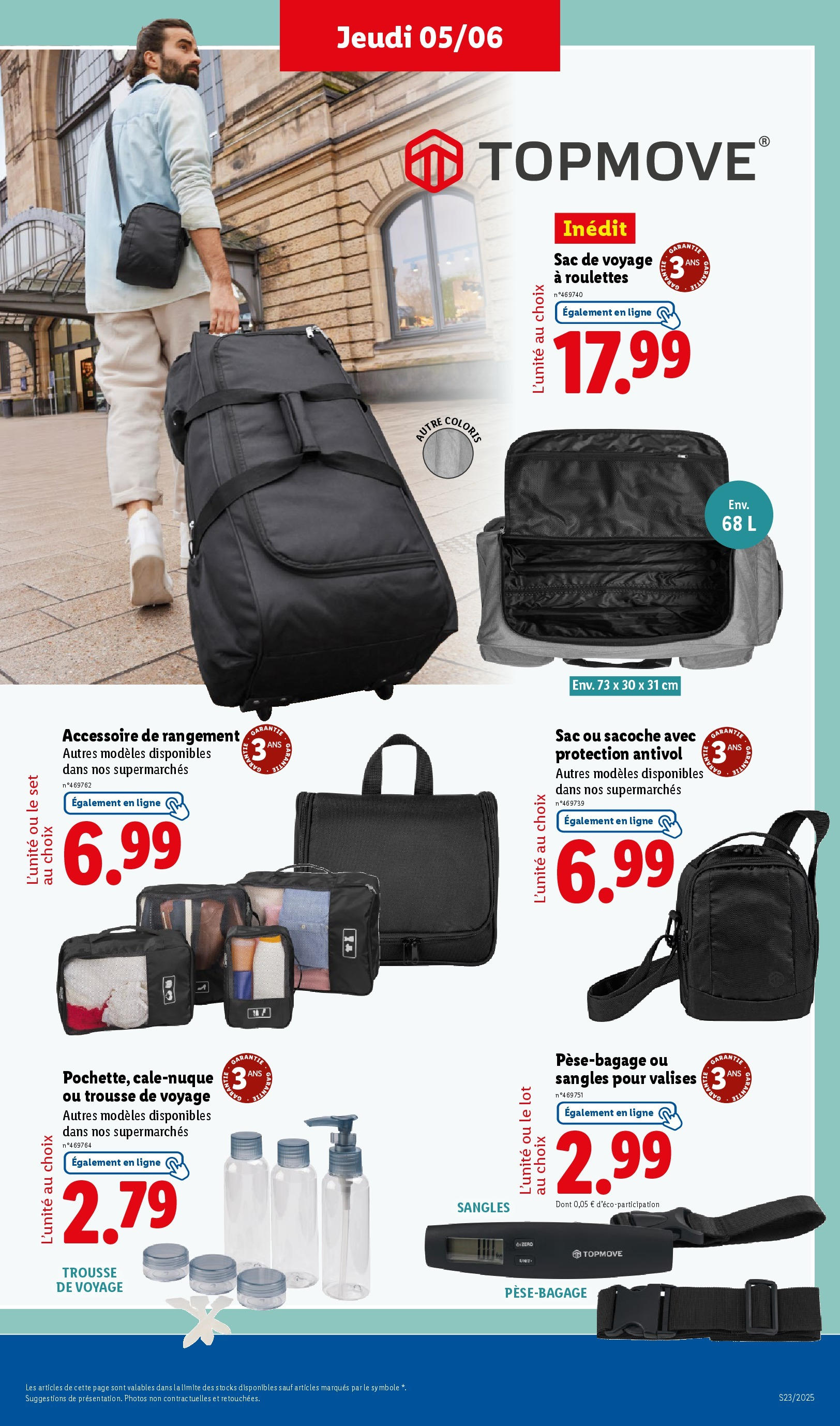 Catalogue LIDL du 04/06/2025 | Promo prospectus en ligne | Page: 39 | Produits: Sac, Sac de voyage