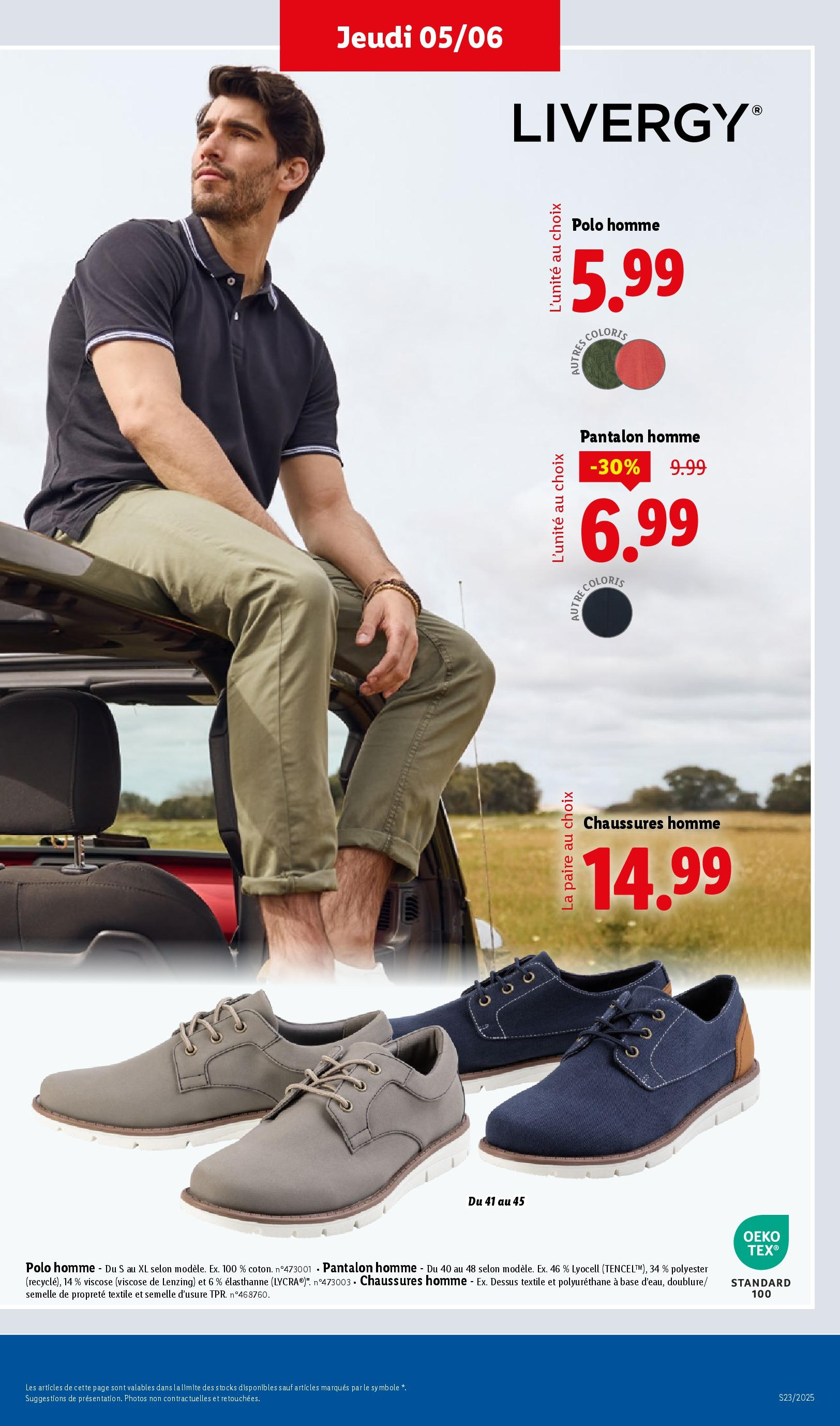 Catalogue LIDL du 04/06/2025 | Promo prospectus en ligne | Page: 43 | Produits: Polo, Base, Pantalon