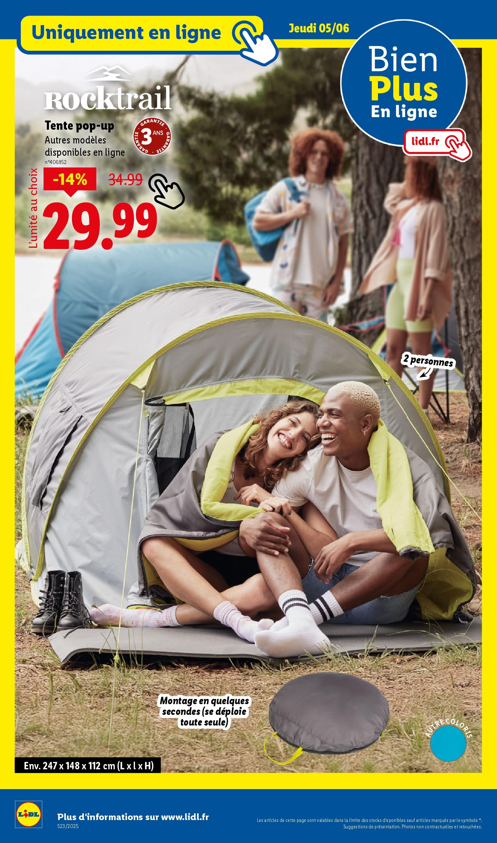 Catalogue LIDL du 04/06/2025 | Promo prospectus en ligne | Page: 44 | Produits: Tente