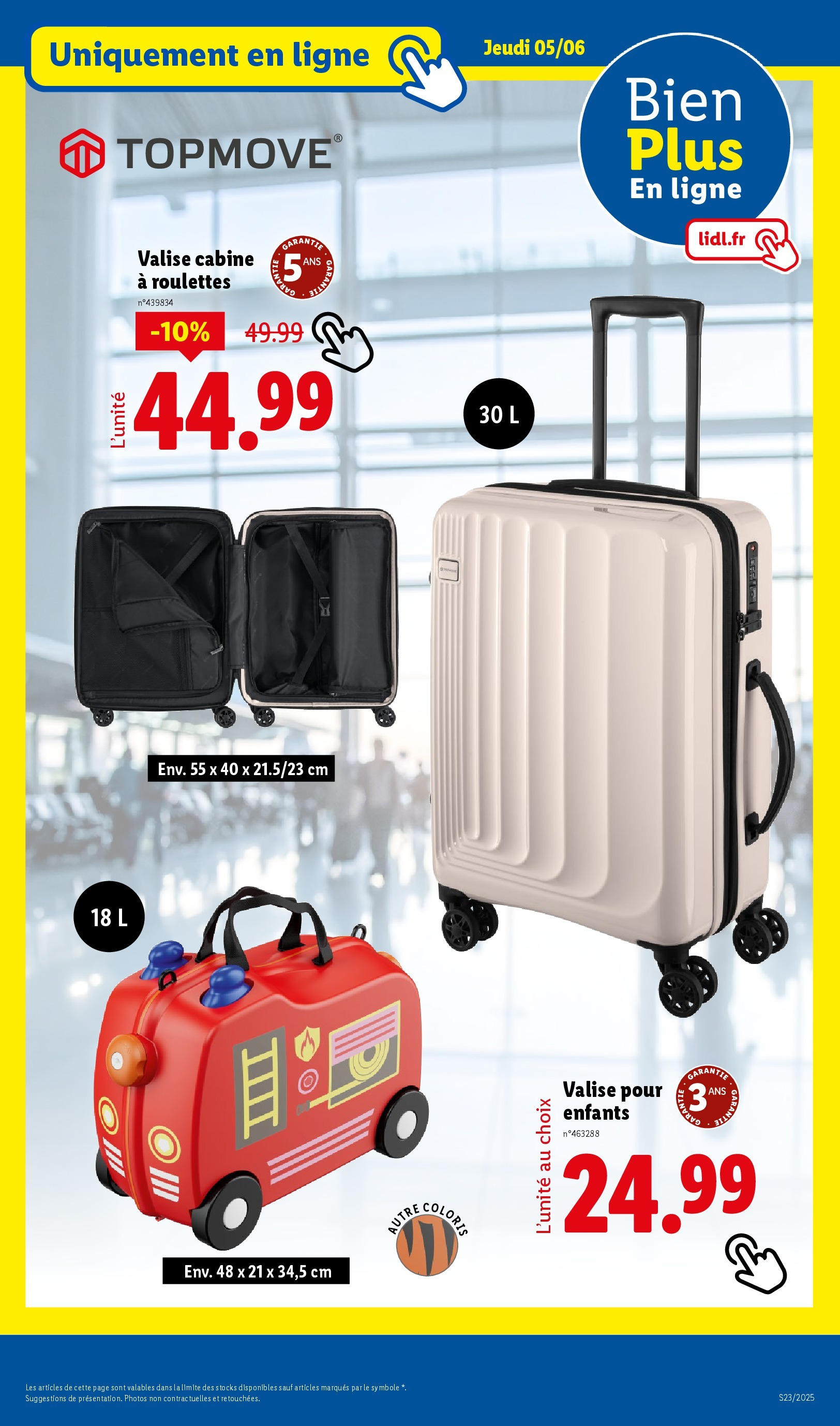 Catalogue LIDL du 04/06/2025 | Promo prospectus en ligne | Page: 47 | Produits: Valise cabine, Valise