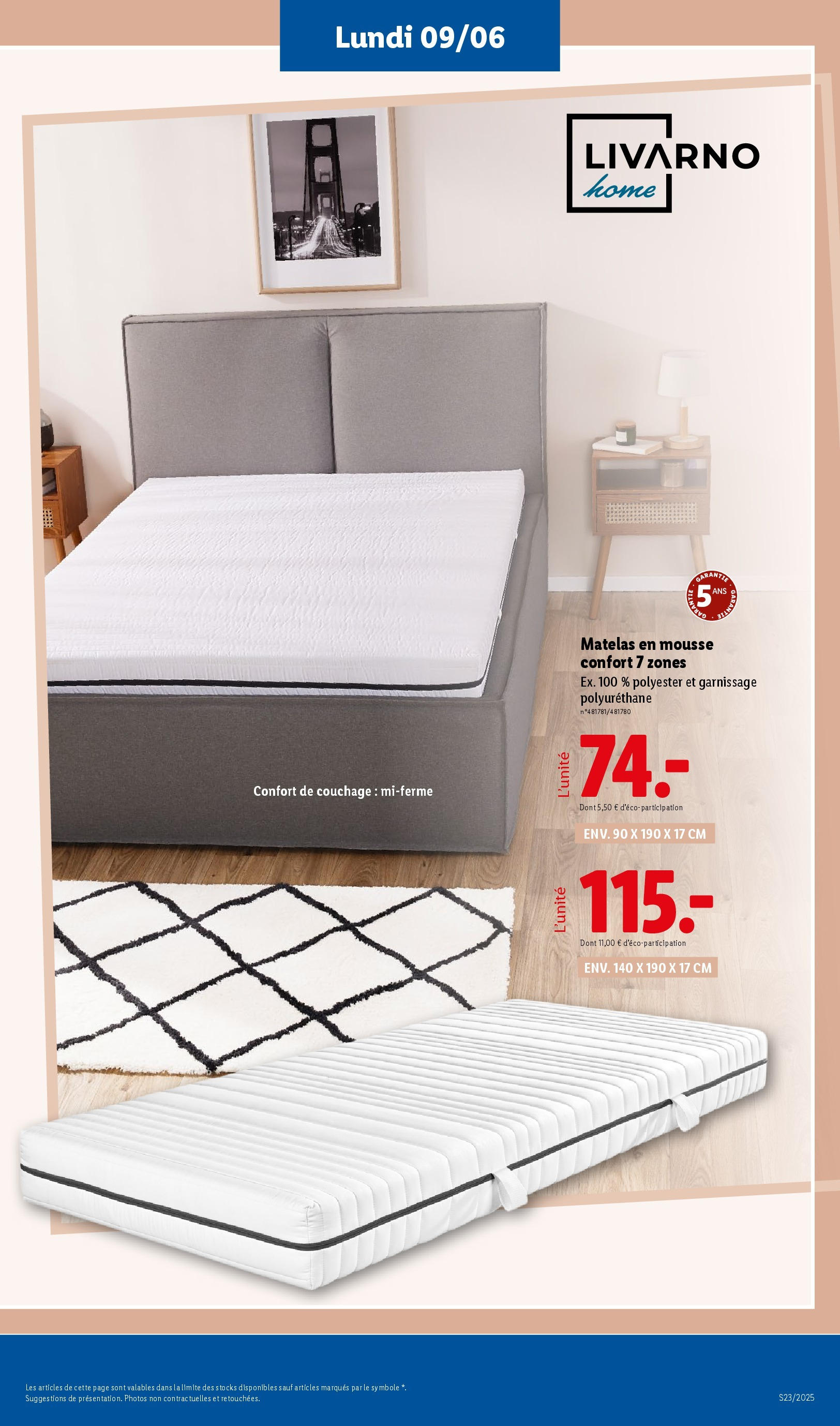 Catalogue LIDL du 04/06/2025 | Promo prospectus en ligne | Page: 53 | Produits: Mousse, Matelas