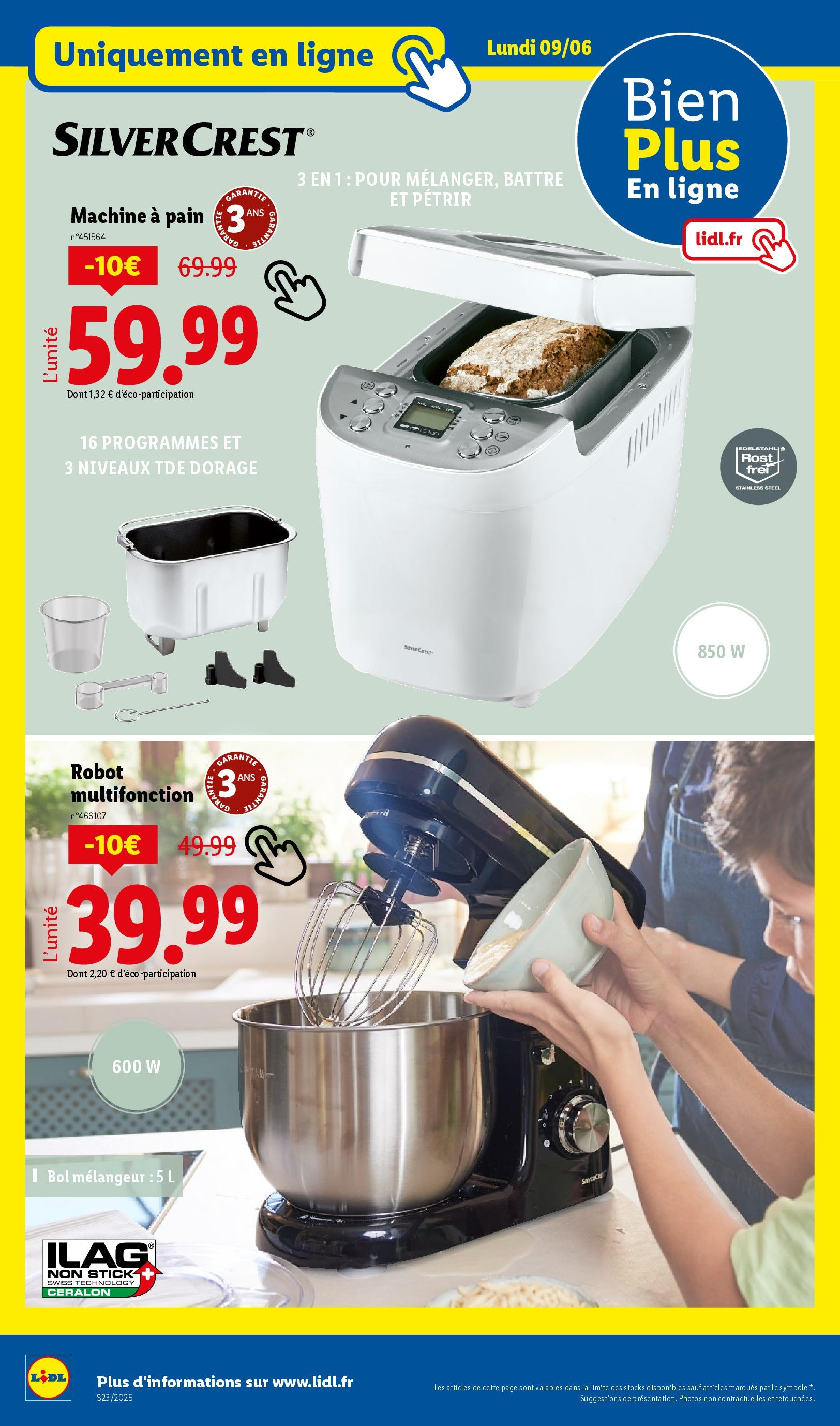 Catalogue LIDL du 04/06/2025 | Promo prospectus en ligne | Page: 58 | Produits: Robot, Machine à pain, Bol, Pain