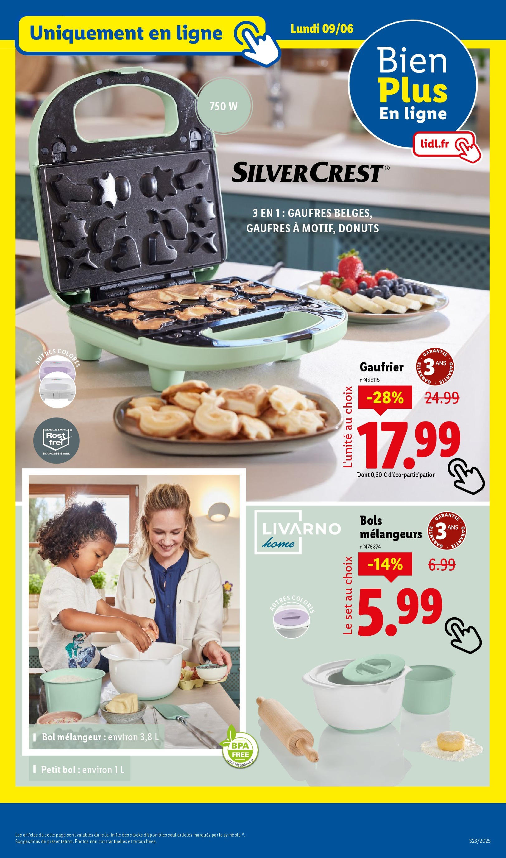 Catalogue LIDL du 04/06/2025 | Promo prospectus en ligne | Page: 59 | Produits: Bol, Gaufrier, Gaufres
