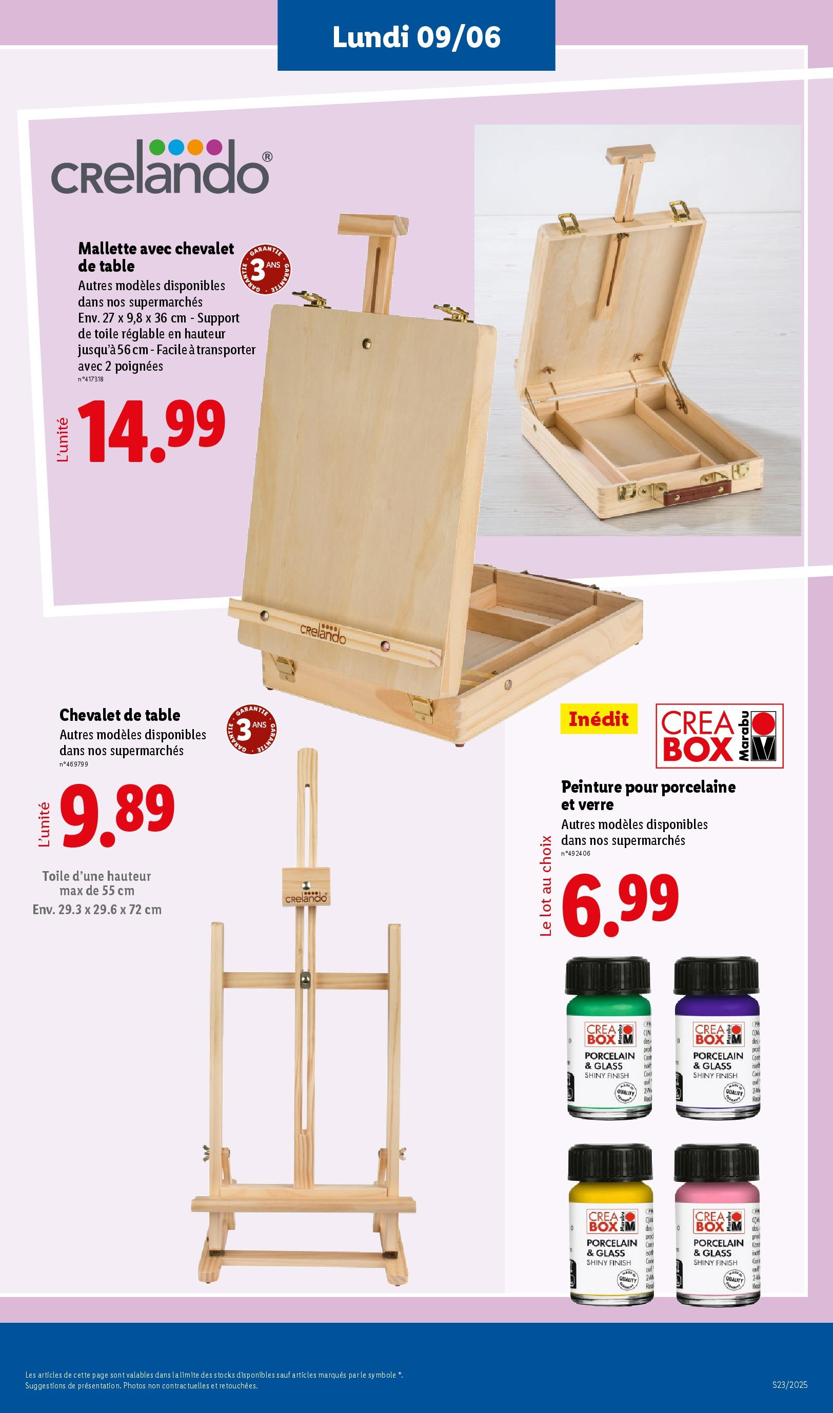 Catalogue LIDL du 04/06/2025 | Promo prospectus en ligne | Page: 67 | Produits: Chevalet, Poignées, Porcelaine, Table