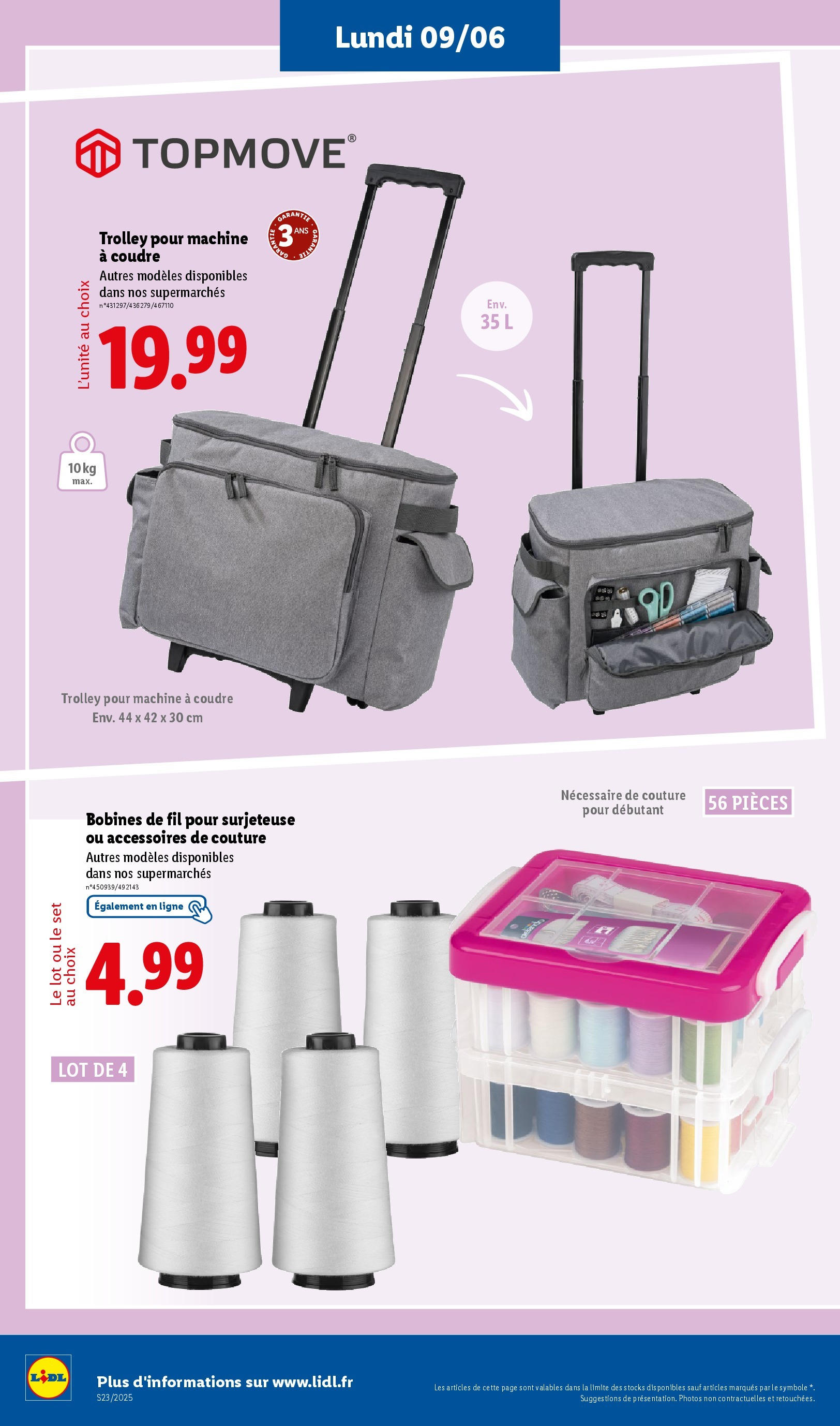 Catalogue LIDL du 04/06/2025 | Promo prospectus en ligne | Page: 68 | Produits: Surjeteuse, Machine à coudre