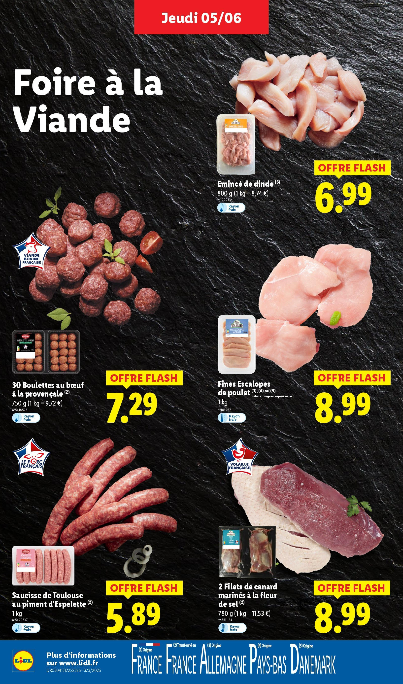 Catalogue LIDL du 04/06/2025 | Promo prospectus en ligne | Page: 6 | Produits: Volaille, Saucisse, Viande, Viande bovine