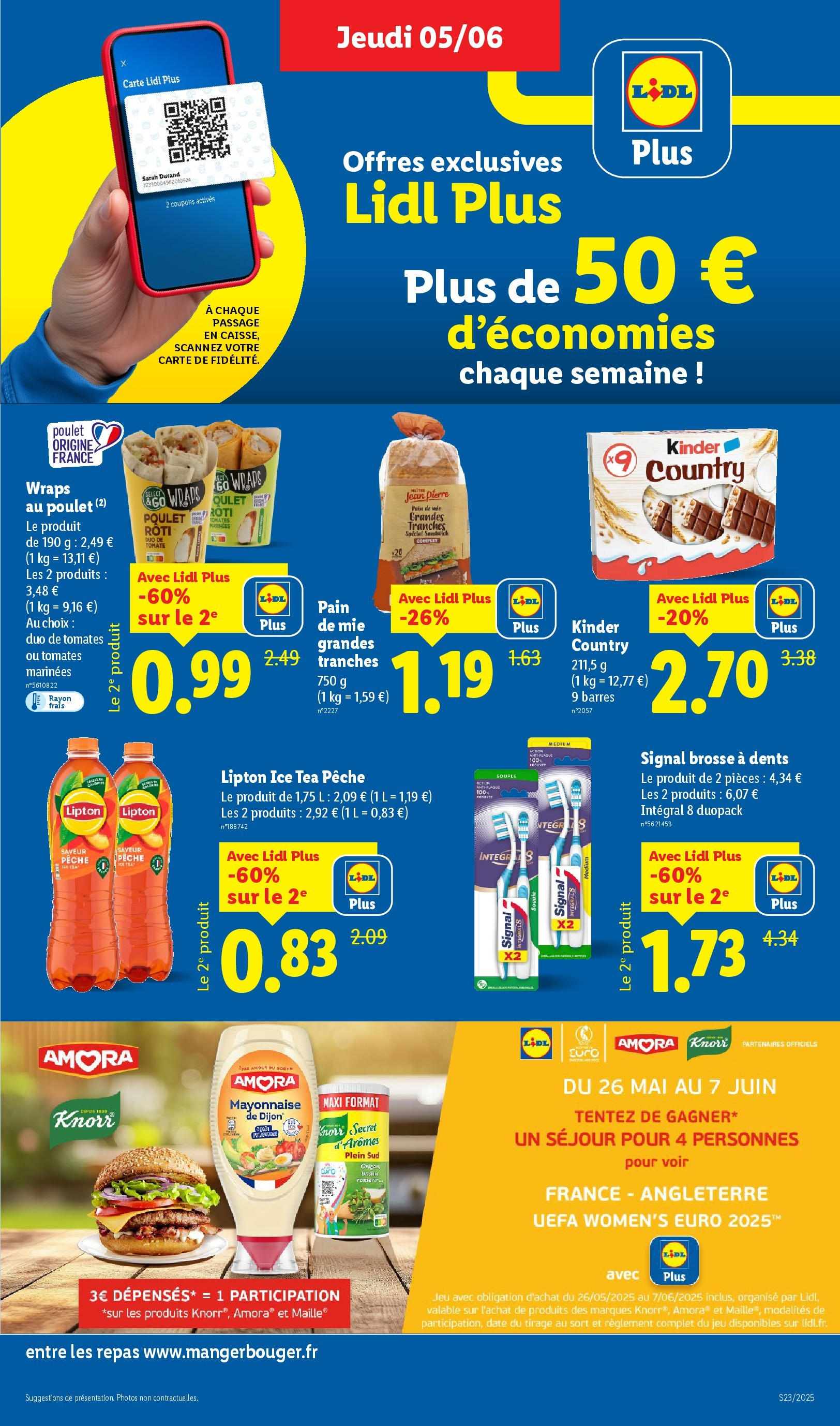 Catalogue LIDL du 04/06/2025 | Promo prospectus en ligne | Page: 11 | Produits: Sandwich, Brosse à dents, Pain, Tomates