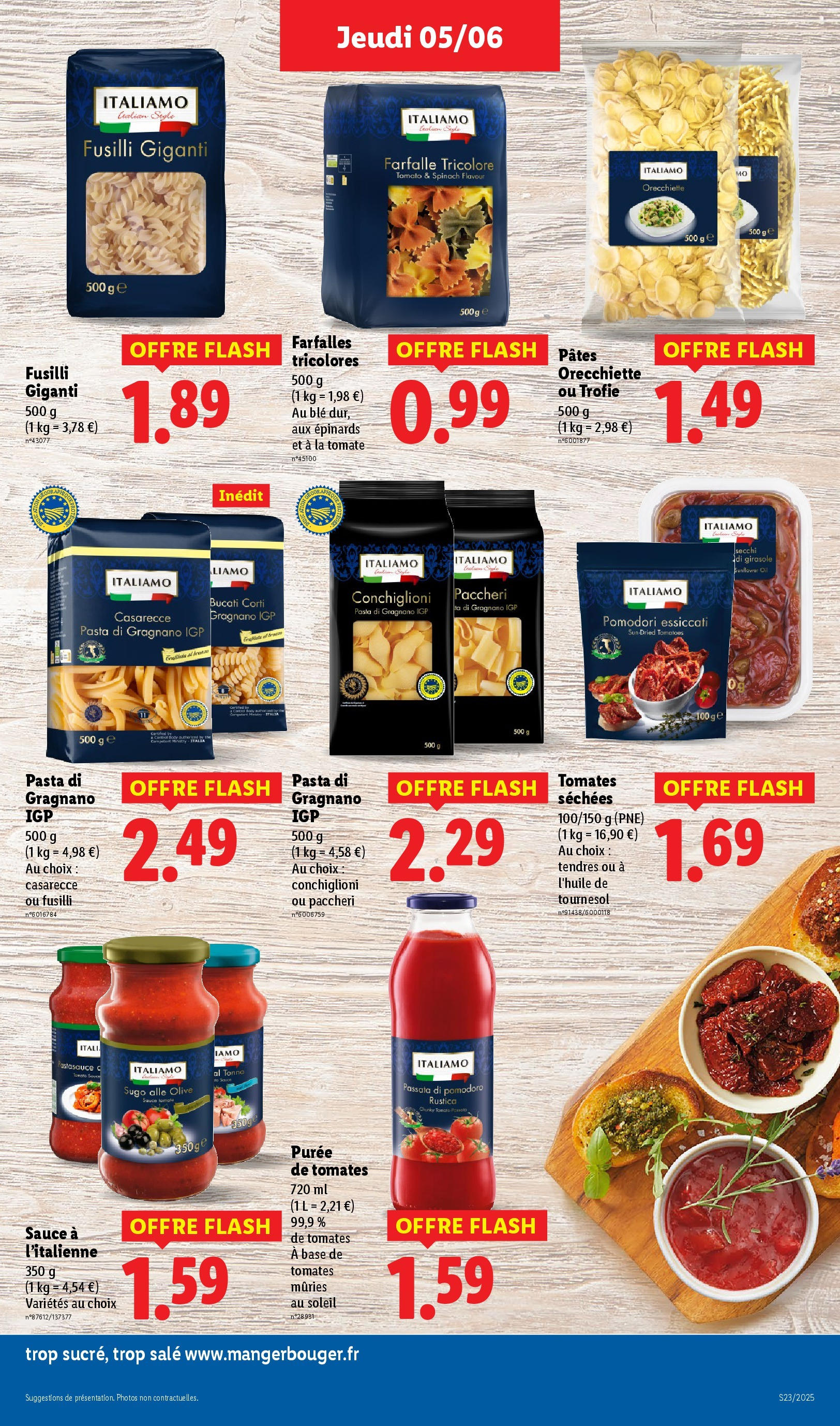 Catalogue LIDL du 04/06/2025 | Promo prospectus en ligne | Page: 25 | Produits: Olive, Fusilli, Base, Pâtes