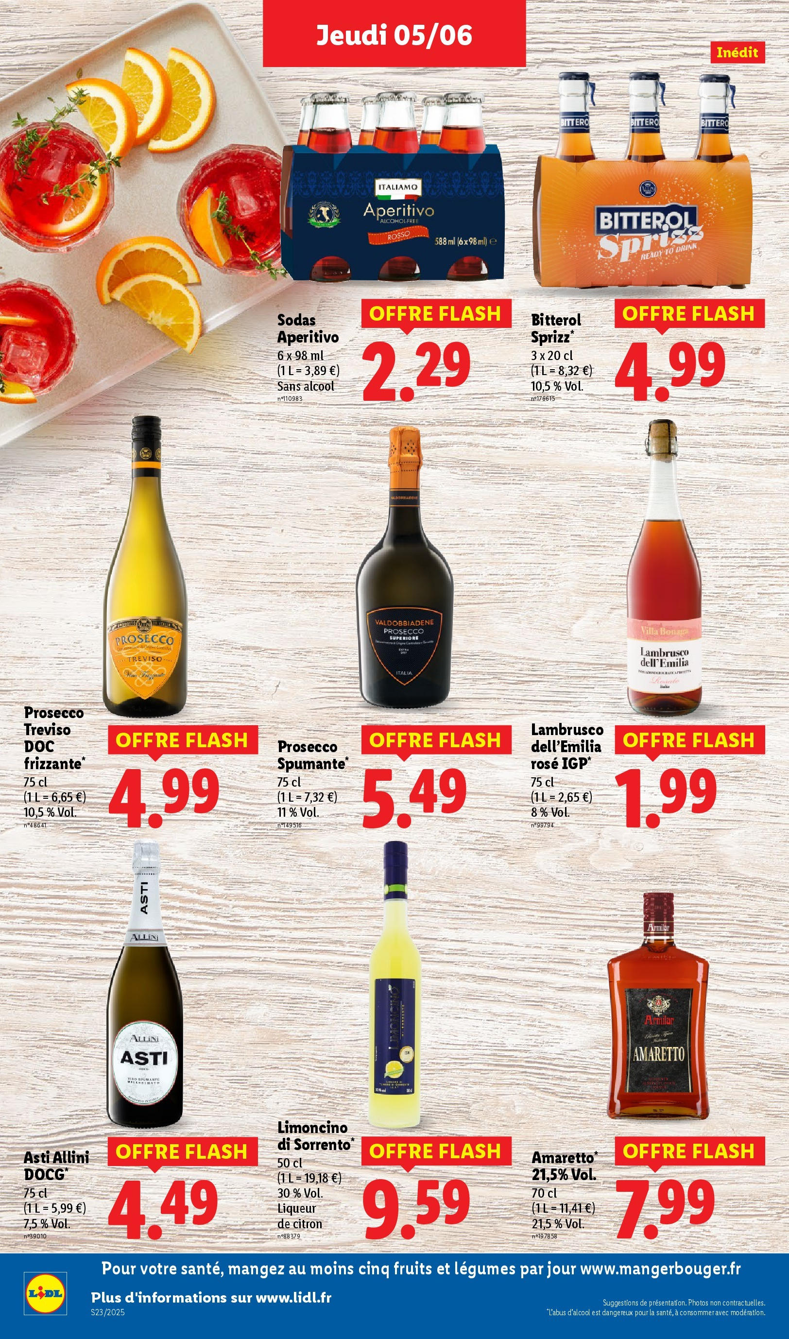 Catalogue LIDL du 04/06/2025 | Promo prospectus en ligne | Page: 28 | Produits: Sodas, Citron, Liqueur, Prosecco