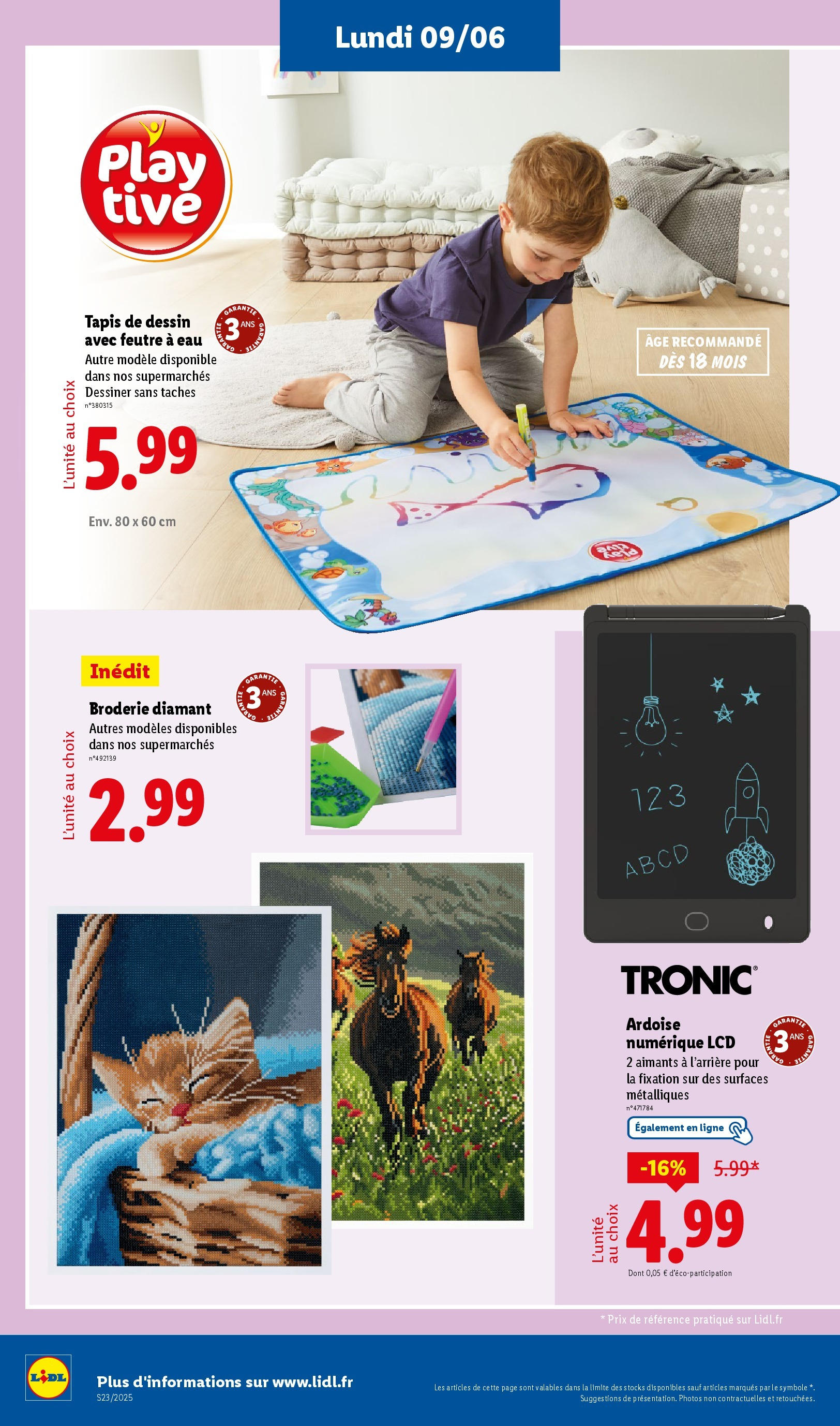 Catalogue LIDL du 04/06/2025 | Promo prospectus en ligne | Page: 64 | Produits: Tapis, Ardoise numérique
