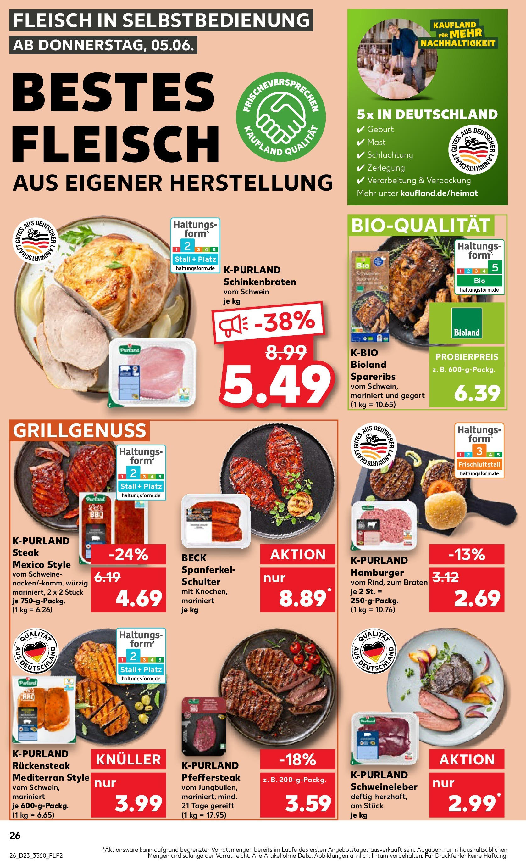 Kaufland prospekt Berlin (ab 05.06.2025) » Angebote Online | Seite: 26 | Produkte: Burger, Steak, Fleisch Kaufland prospekt Berlin (ab 05.06.2025) » Angebote Online zum Blättern | Seite: 26 | Produkte: Burger, Steak, Fleisch