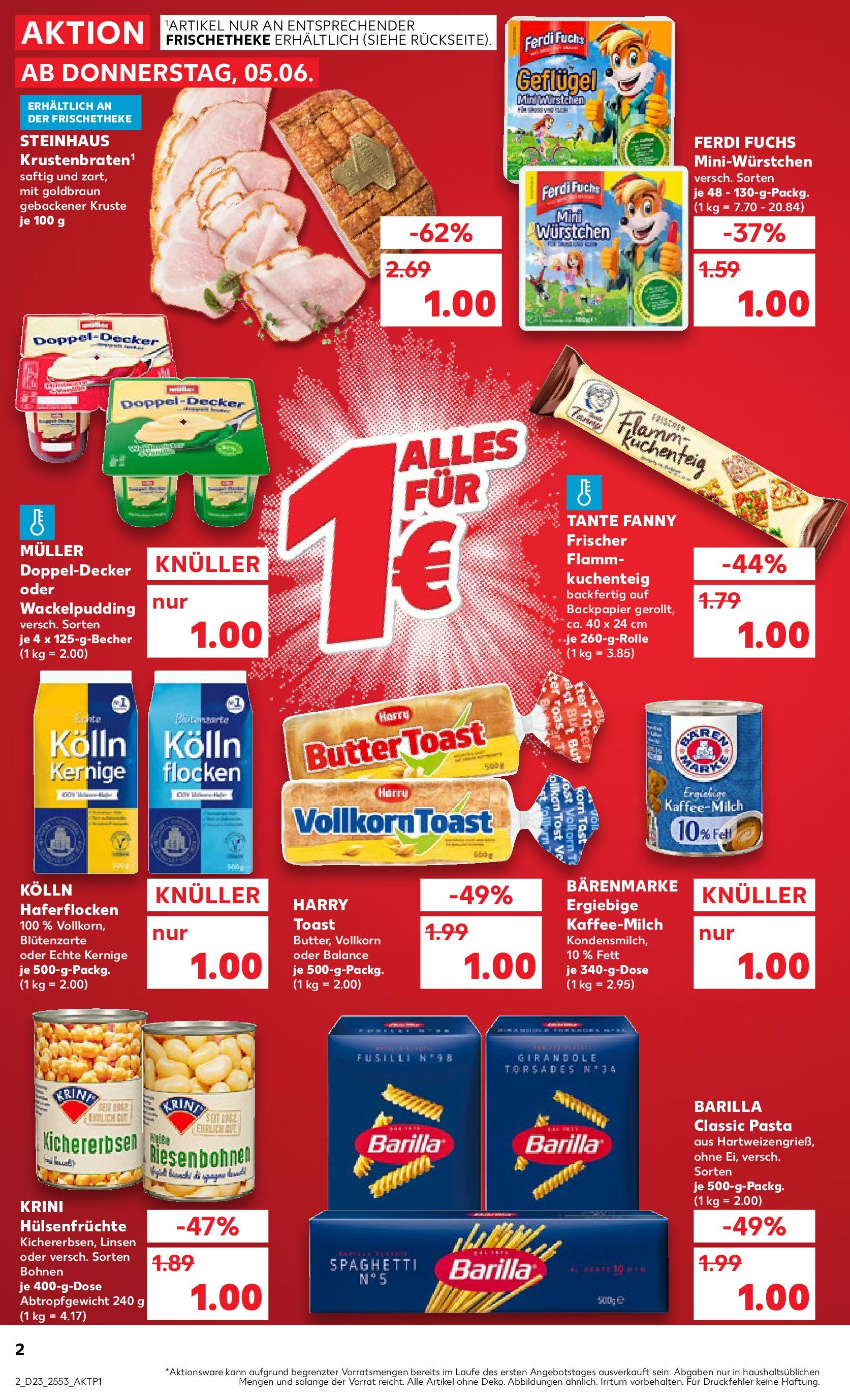 Kaufland prospekt Aschaffenburg (ab 05.06.2025) » Angebote Online | Seite: 2 | Produkte: Kolln haferflocken, Barilla, Pudding, Flocken Kaufland prospekt Aschaffenburg (ab 05.06.2025) » Angebote Online zum Blättern | Seite: 2 | Produkte: Kolln haferflocken, Barilla, Pudding, Flocken