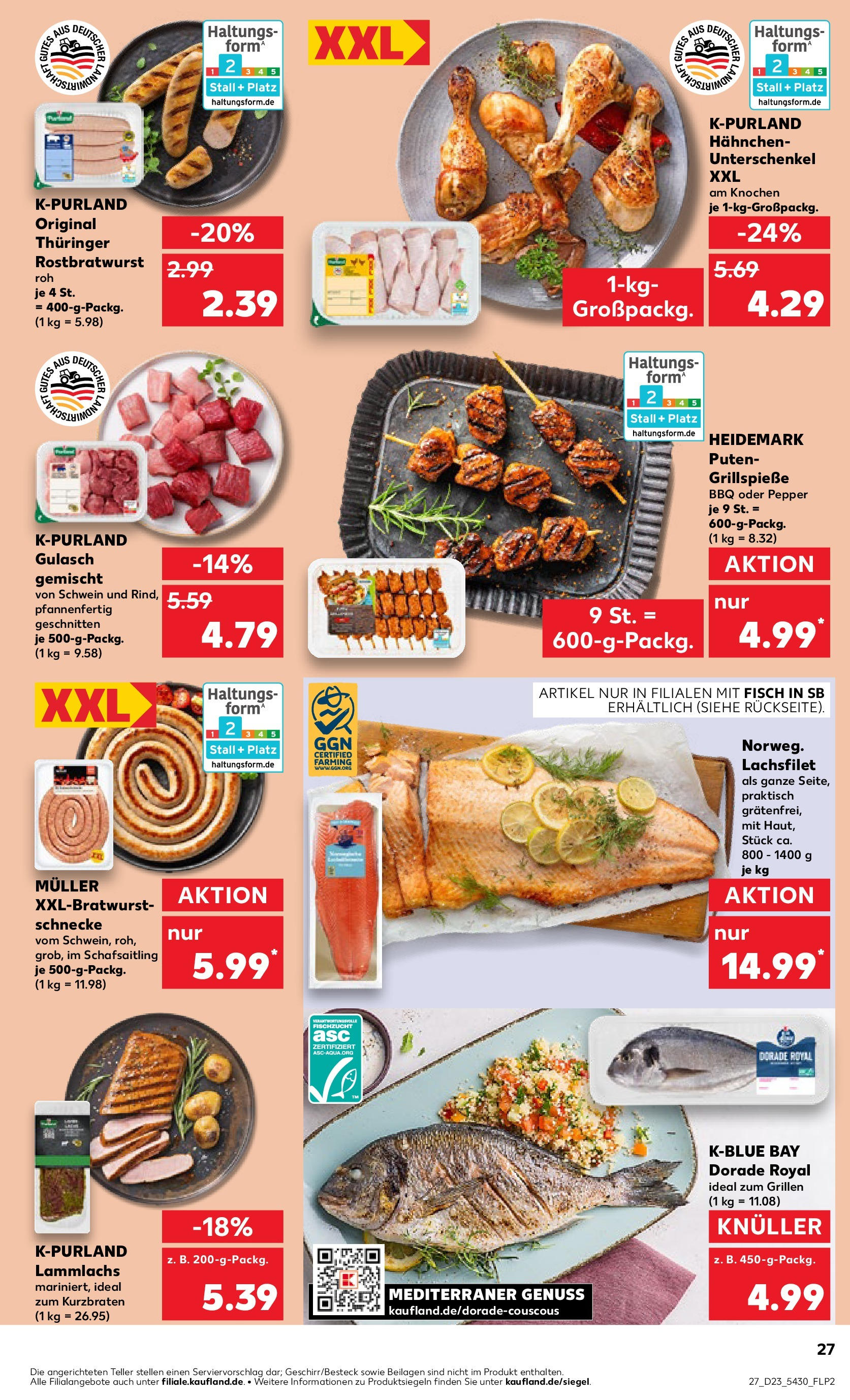 Kaufland prospekt Biberach An Der Riß (ab 05.06.2025) » Angebote Online | Seite: 27 | Produkte: Dorade, Gulasch Kaufland prospekt Biberach An Der Riß (ab 05.06.2025) » Angebote Online zum Blättern | Seite: 27 | Produkte: Dorade, Gulasch