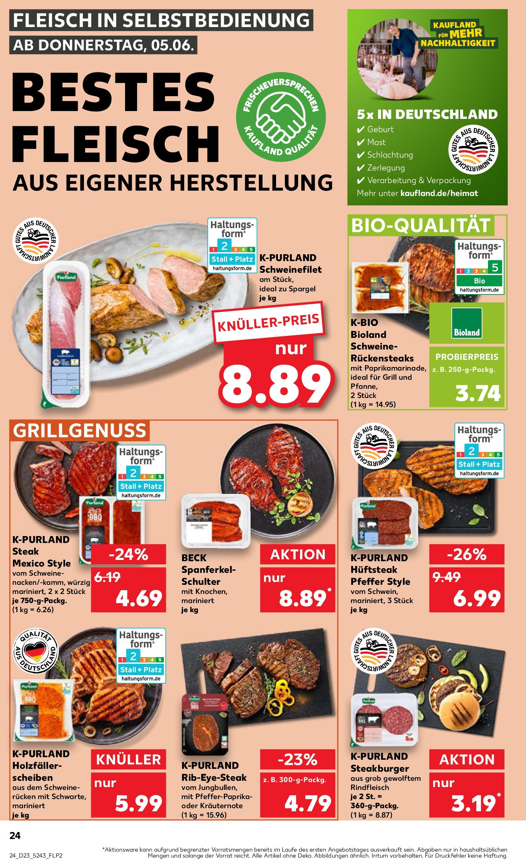Kaufland prospekt Weiterstadt (ab 05.06.2025) » Angebote Online | Seite: 24 | Produkte: Grill, Rindfleisch, Steak, Fleisch Kaufland prospekt Weiterstadt (ab 05.06.2025) » Angebote Online zum Blättern | Seite: 24 | Produkte: Grill, Rindfleisch, Steak, Fleisch
