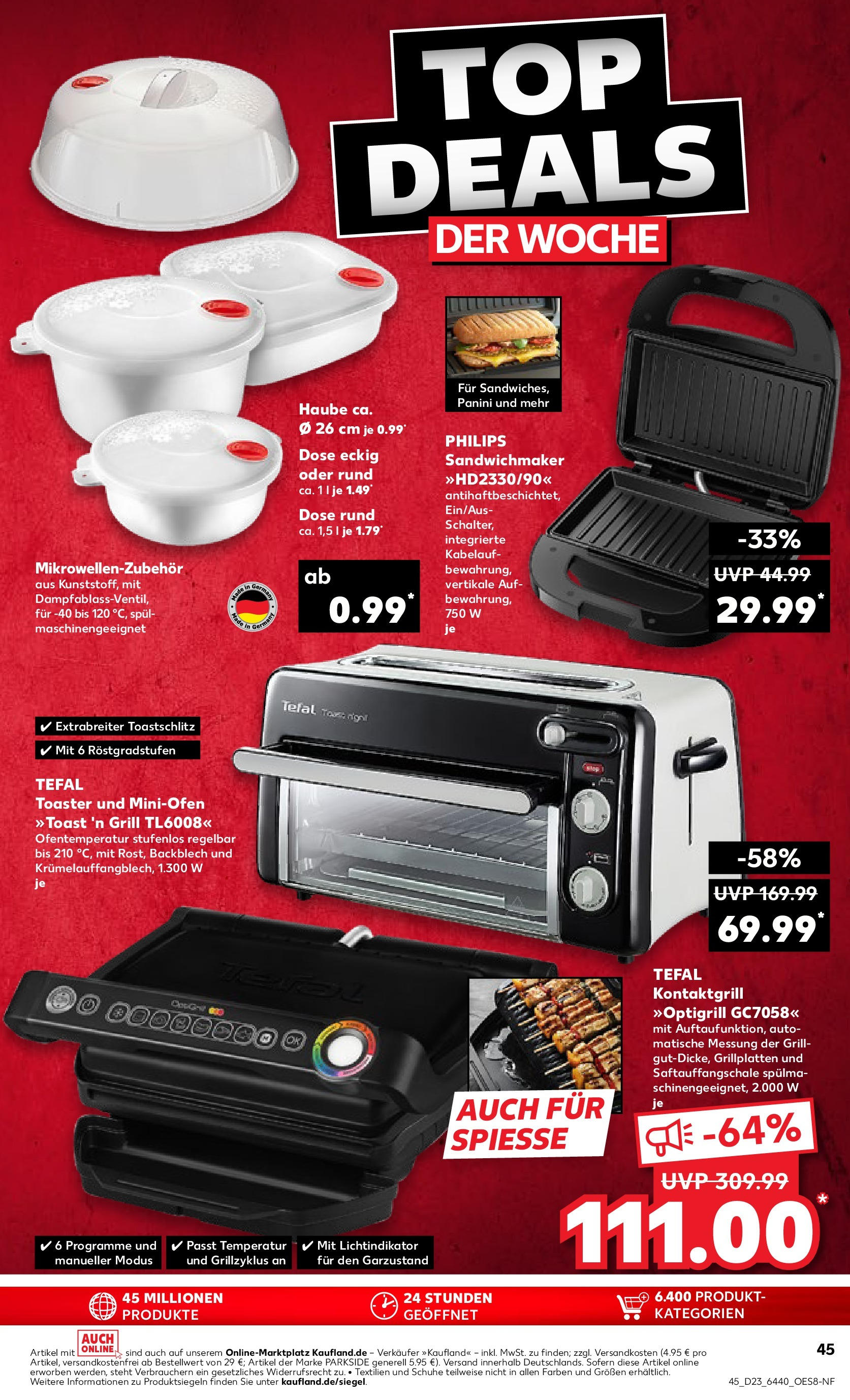 Kaufland prospekt Aschaffenburg (ab 05.06.2025) » Angebote Online | Seite: 45 | Produkte: Grill, Sandwichmaker, Toaster, Spieße Kaufland prospekt Aschaffenburg (ab 05.06.2025) » Angebote Online zum Blättern | Seite: 45 | Produkte: Grill, Sandwichmaker, Toaster, Spieße