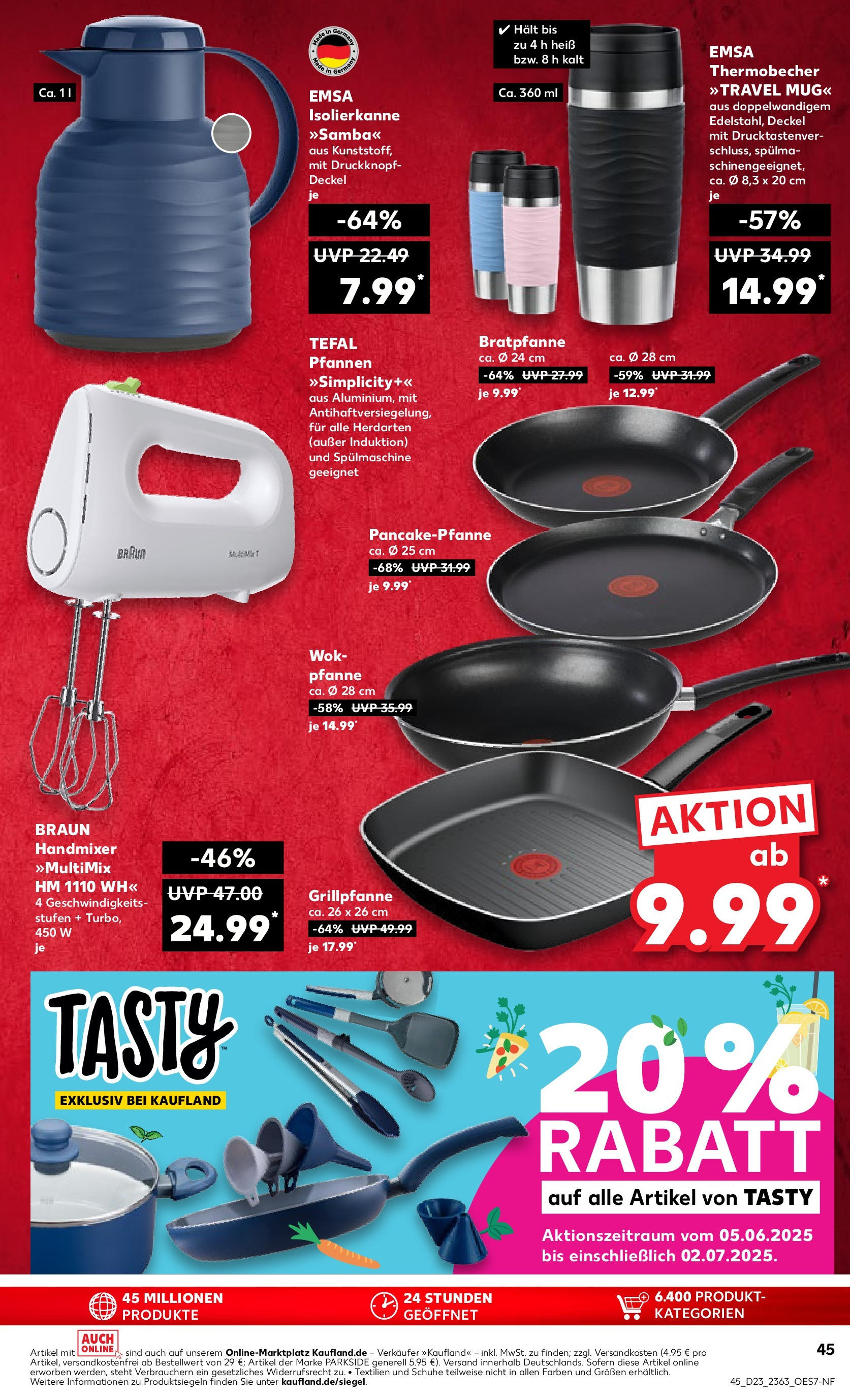 Kaufland prospekt Essen (ab 05.06.2025) » Angebote Online | Seite: 45 | Produkte: Grill, Mixer, Handmixer, Wok Kaufland prospekt Essen (ab 05.06.2025) » Angebote Online zum Blättern | Seite: 45 | Produkte: Grill, Mixer, Handmixer, Wok