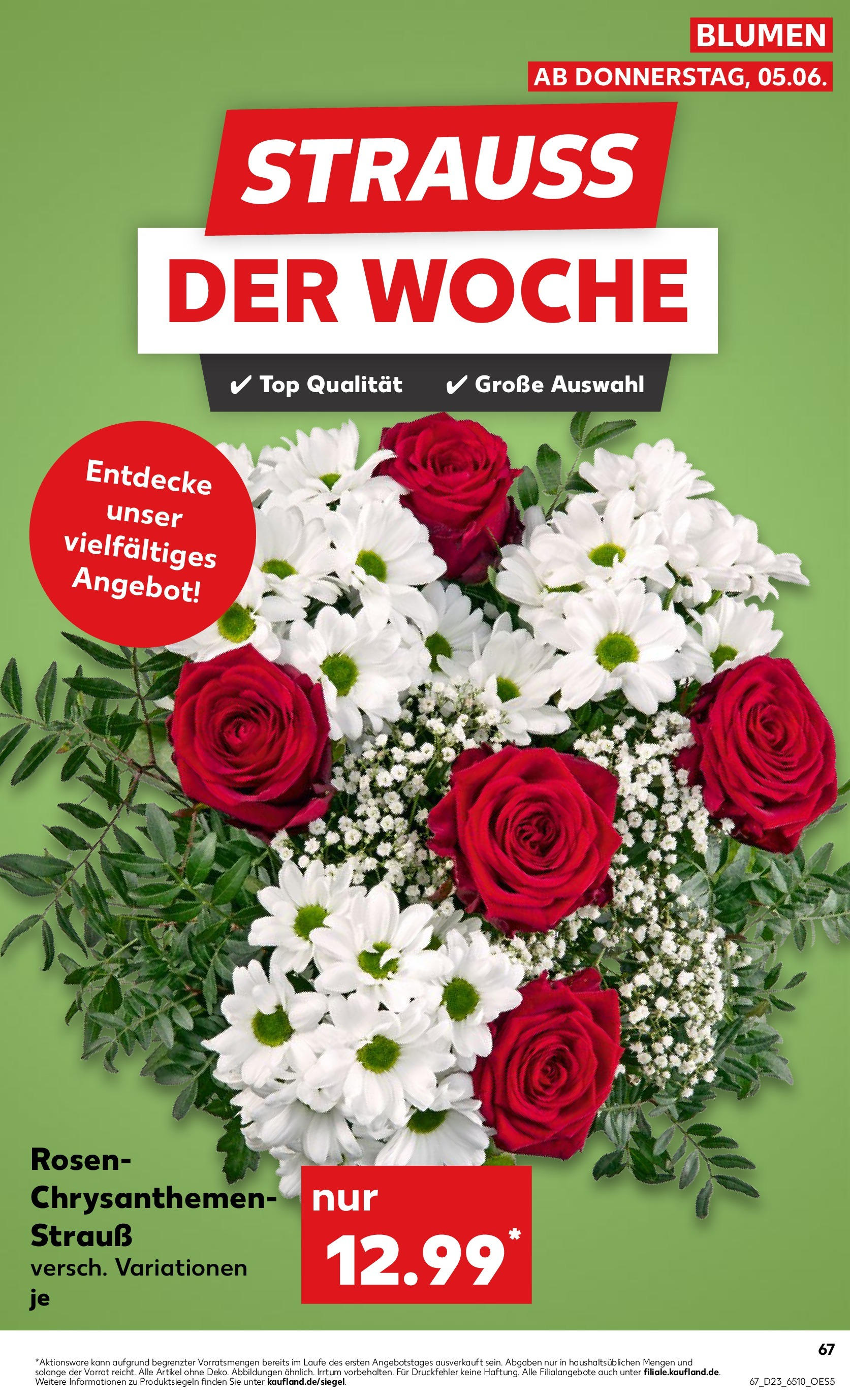 Kaufland prospekt Essen (ab 05.06.2025) » Angebote Online | Seite: 67 | Produkte: Top, Blumen Kaufland prospekt Essen (ab 05.06.2025) » Angebote Online zum Blättern | Seite: 67 | Produkte: Top, Blumen
