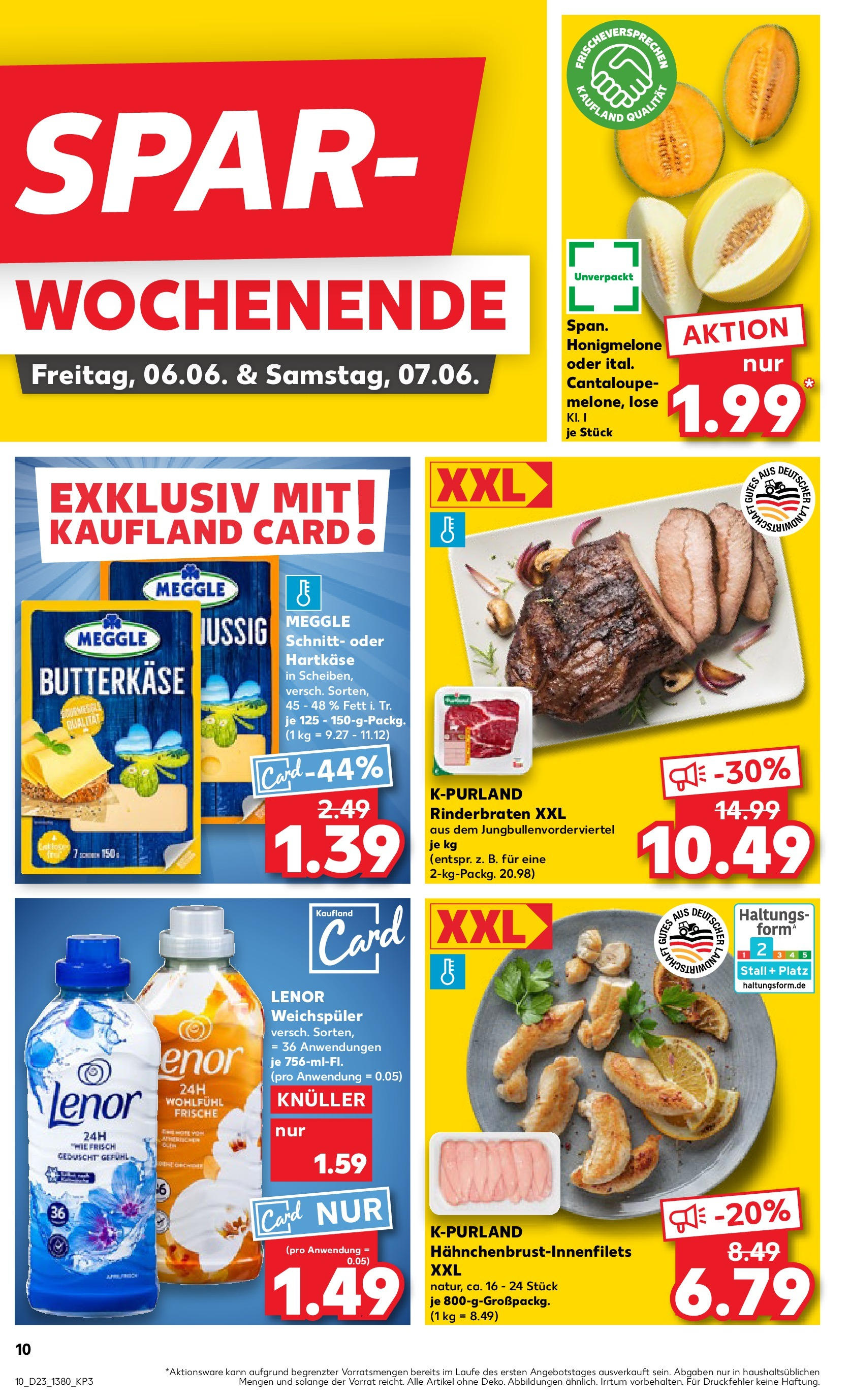 Kaufland prospekt Geilenkirchen	 (ab 05.06.2025) » Angebote Online zum Blättern | Seite: 10 | Produkte: Lenor, Rinderbraten, Honigmelone, Weichspüler