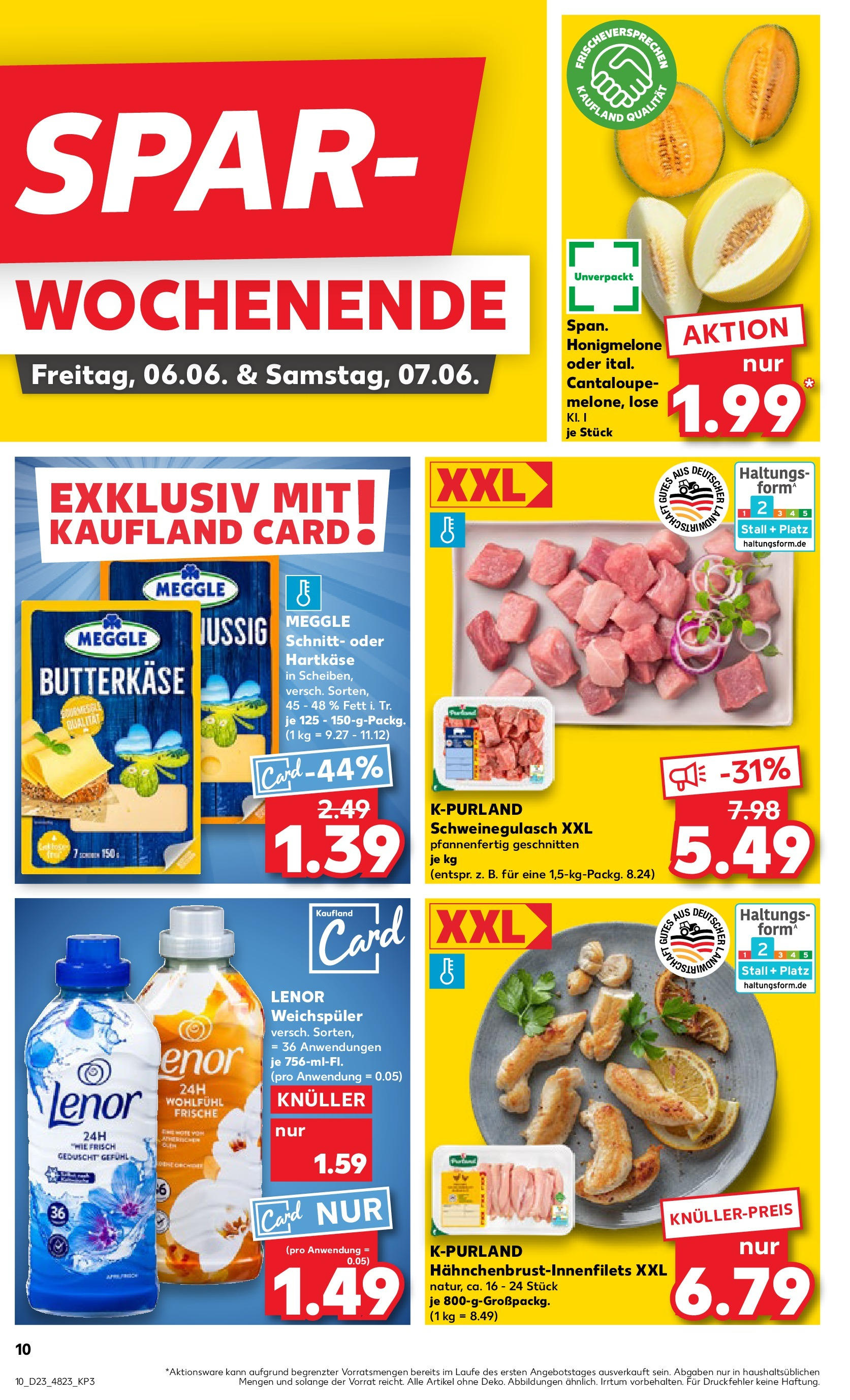 Kaufland prospekt Giengen An Der Brenz	 (ab 05.06.2025) » Angebote Online zum Blättern | Seite: 10 | Produkte: Schweinegulasch, Lenor, Honigmelone, Weichspüler