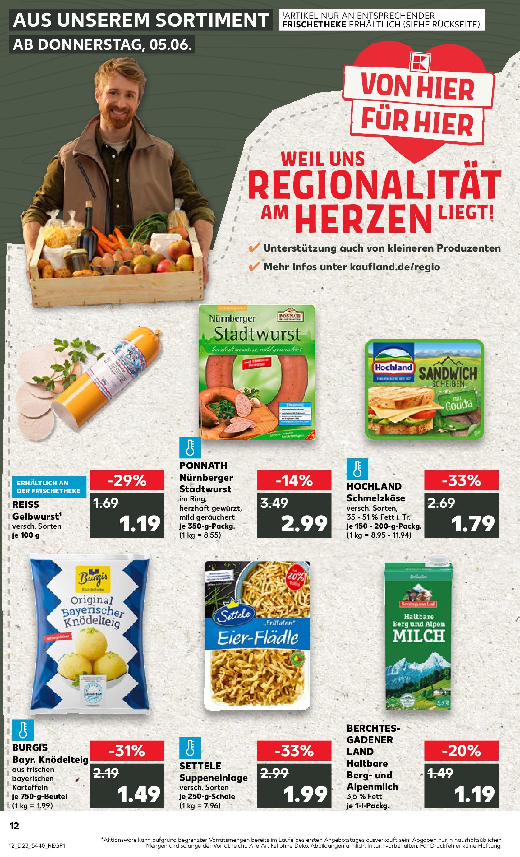 Kaufland prospekt Bad Windsheim (ab 05.06.2025) » Angebote Online | Seite: 12 | Produkte: Milch, Gouda, Kartoffeln Kaufland prospekt Bad Windsheim (ab 05.06.2025) » Angebote Online zum Blättern | Seite: 12 | Produkte: Milch, Gouda, Kartoffeln