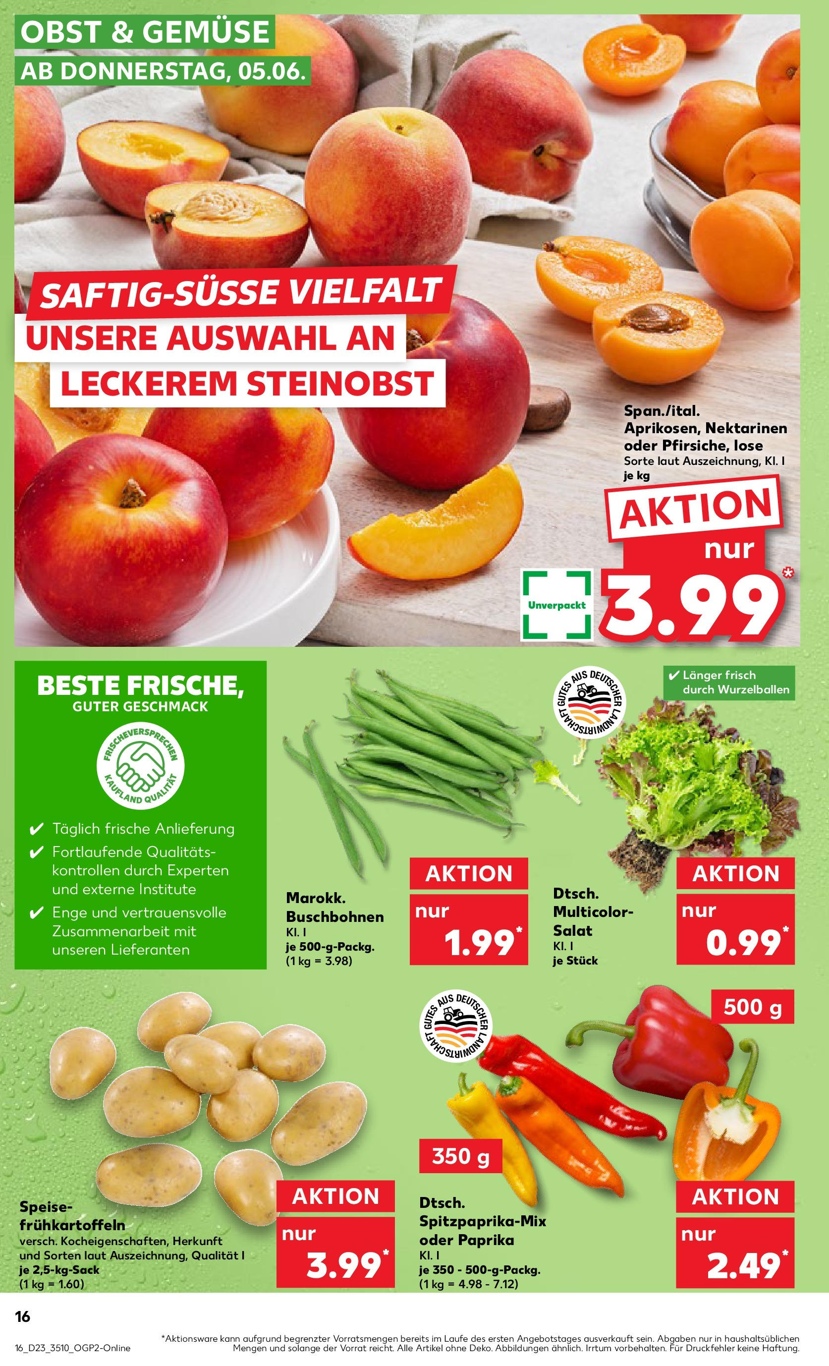 Kaufland prospekt Berlin (ab 05.06.2025) » Angebote Online | Seite: 16 | Produkte: Nektarinen, Paprika, Obst, Salat Kaufland prospekt Berlin (ab 05.06.2025) » Angebote Online zum Blättern | Seite: 16 | Produkte: Nektarinen, Paprika, Obst, Salat