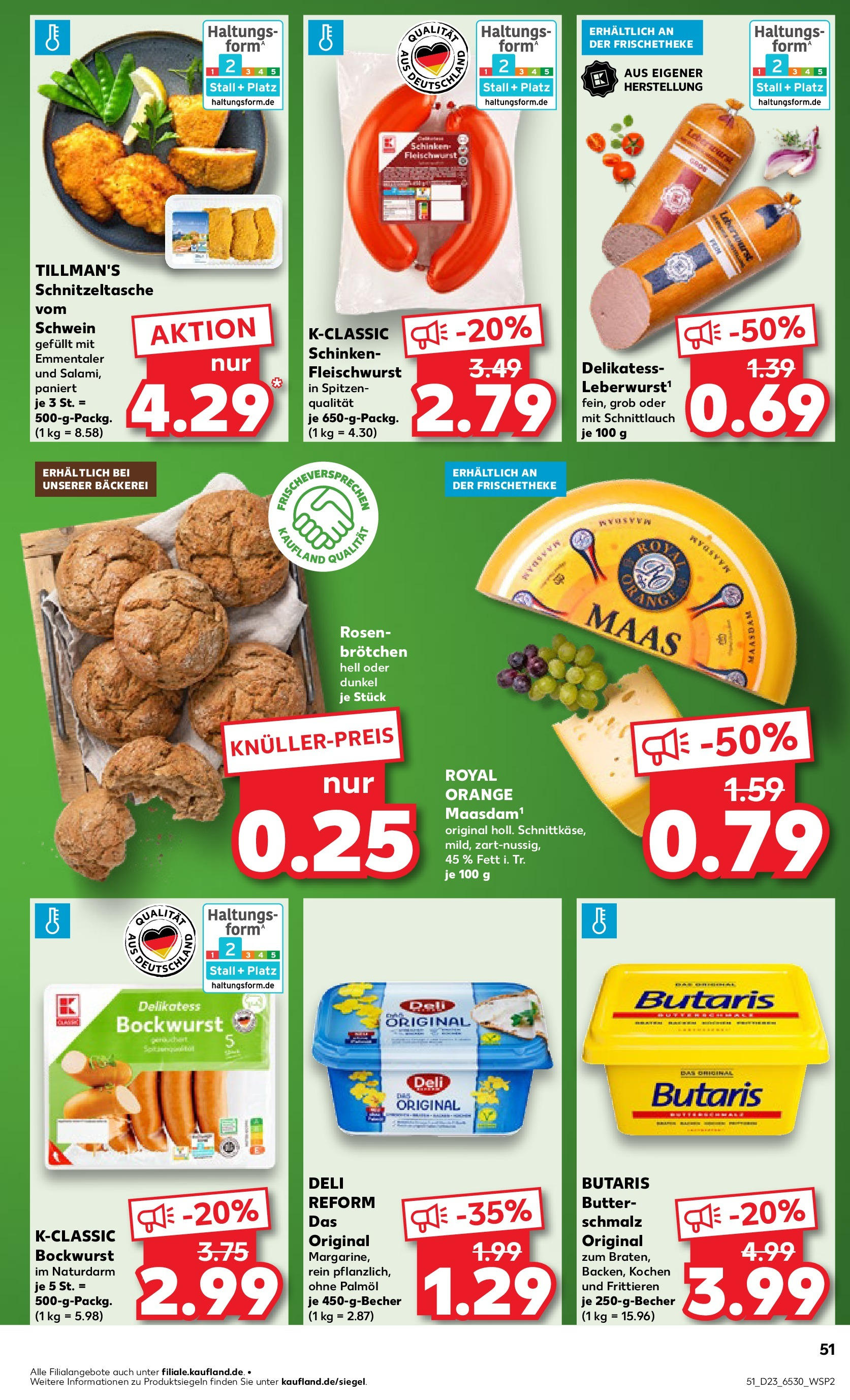 Kaufland prospekt Dresden (ab 05.06.2025) » Angebote Online | Seite: 51 | Produkte: Bockwurst, Bäckerei, Butter, Deli reform Kaufland prospekt Dresden (ab 05.06.2025) » Angebote Online zum Blättern | Seite: 51 | Produkte: Bockwurst, Bäckerei, Butter, Deli reform